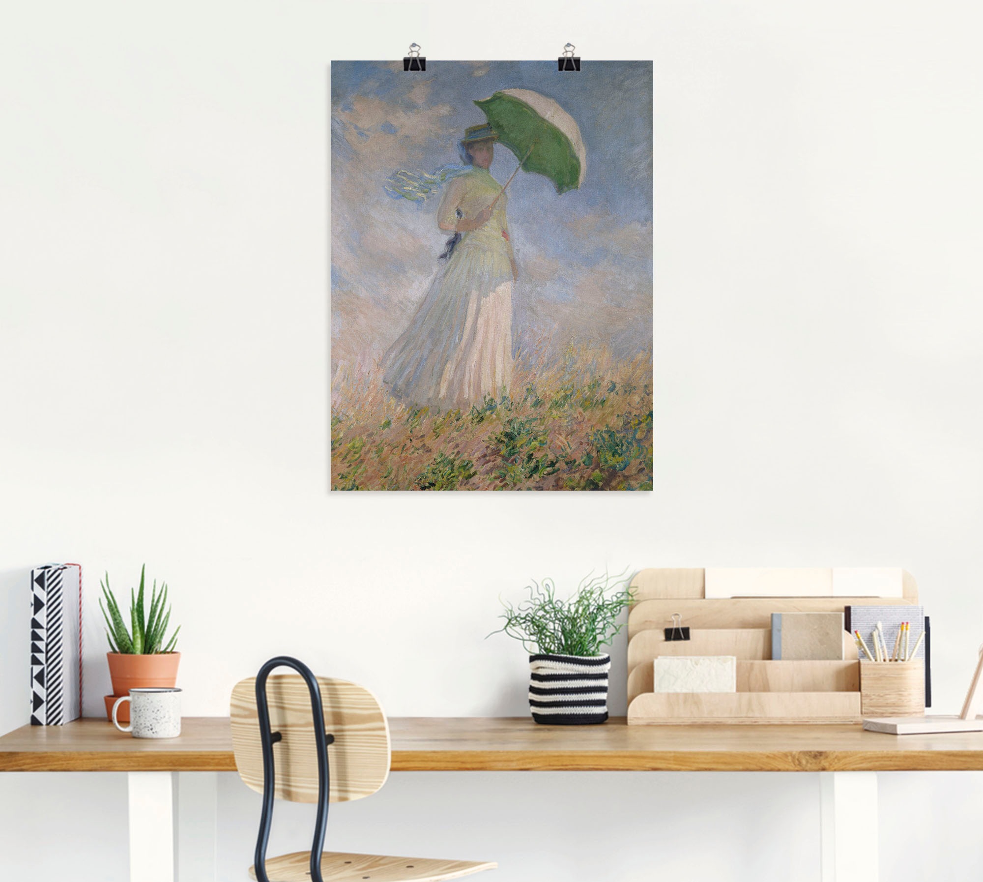Artland Poster "Frau mit Sonnenschirm, Susanne Hoschedé" Frau 1 Stk. tlg. a günstig online kaufen