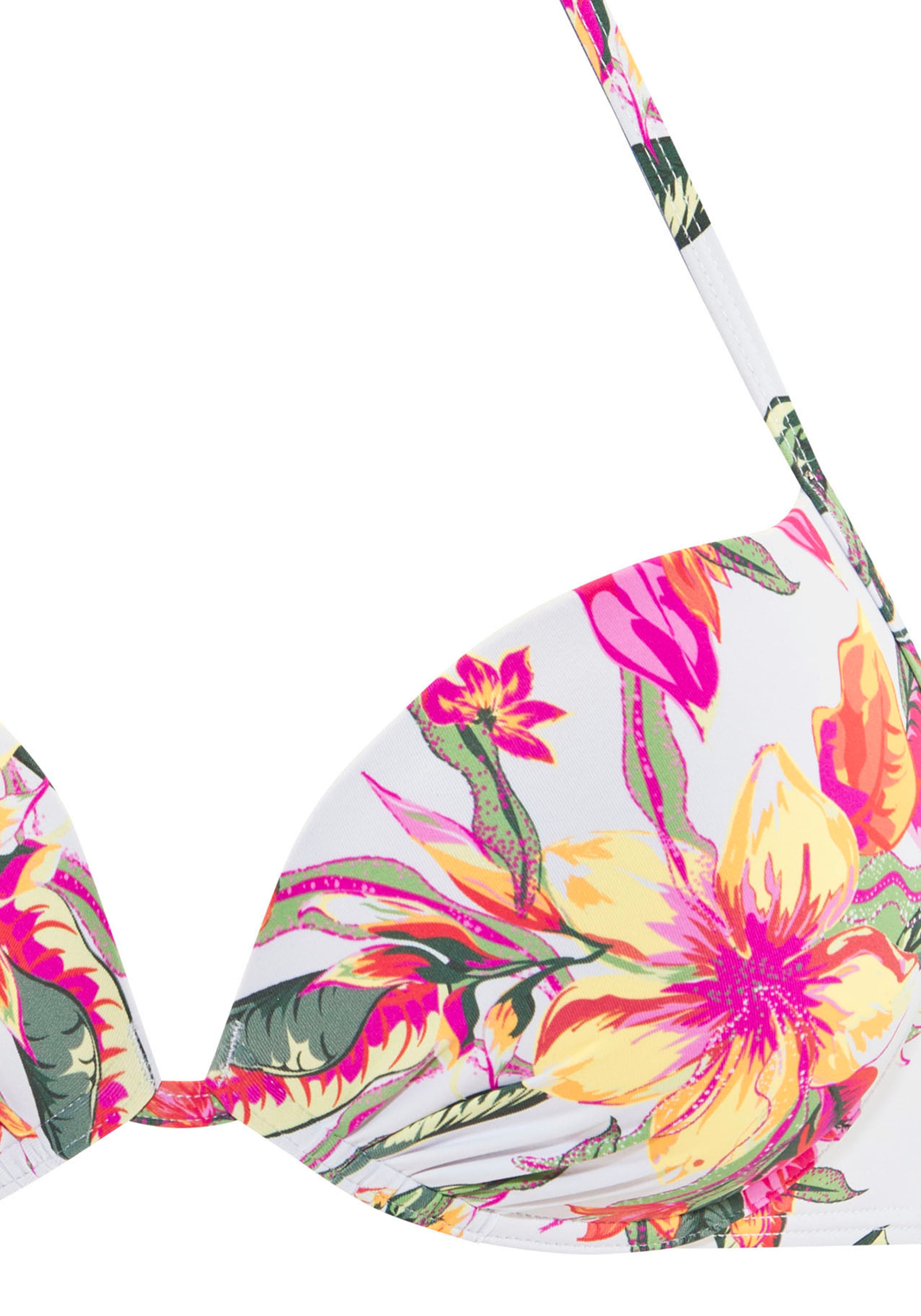 LASCANA Push-Up-Bikini-Top »Malia«, mit tropischem Print