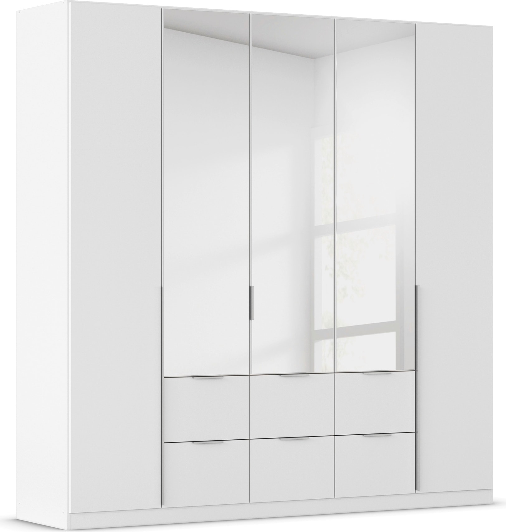 OTTO home Drehtürenschrank "Kleiderschrank Schrank Garderobe AGORDO mit Dekor- oder Hochglanzfront" in zwei Griff-Farben, Breiten 91-360 cm, mit Außenschubkästen, in 7 Breiten und 2 Höhen MADE IN GERMANY