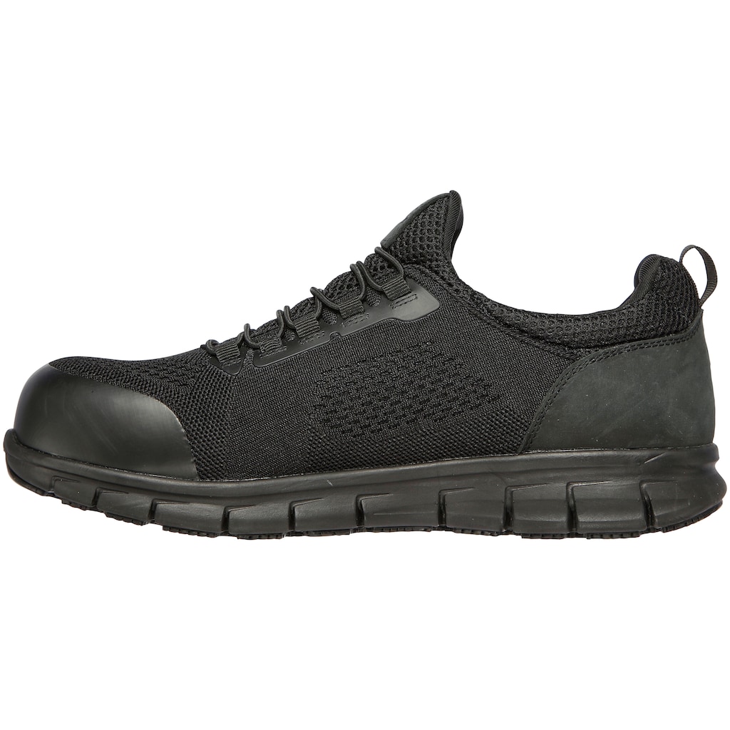 Skechers Sicherheitsschuh »SYNERGY - OMAT«, S1 P ESD, Slip On mit Bungeeschnürung, durchtrittsicher, atmungsaktiv