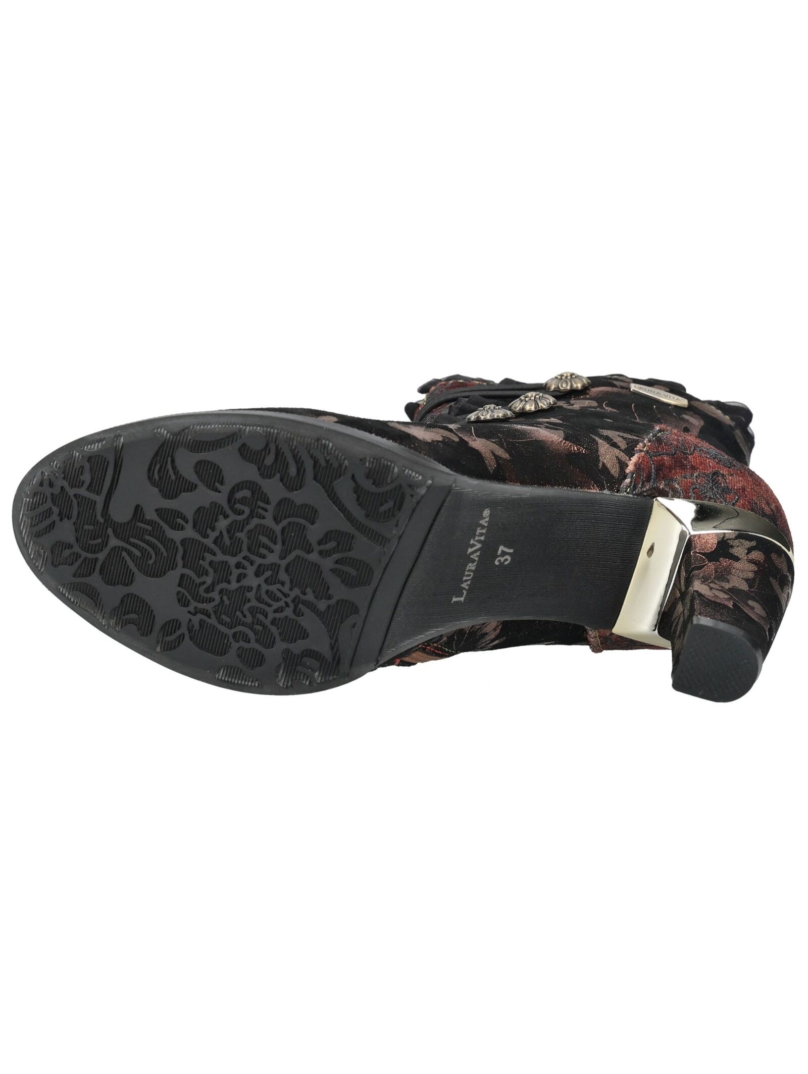 LAURA VITA High-Heel-Stiefelette »LAURA VITA Stiefelette Leder/Textil«