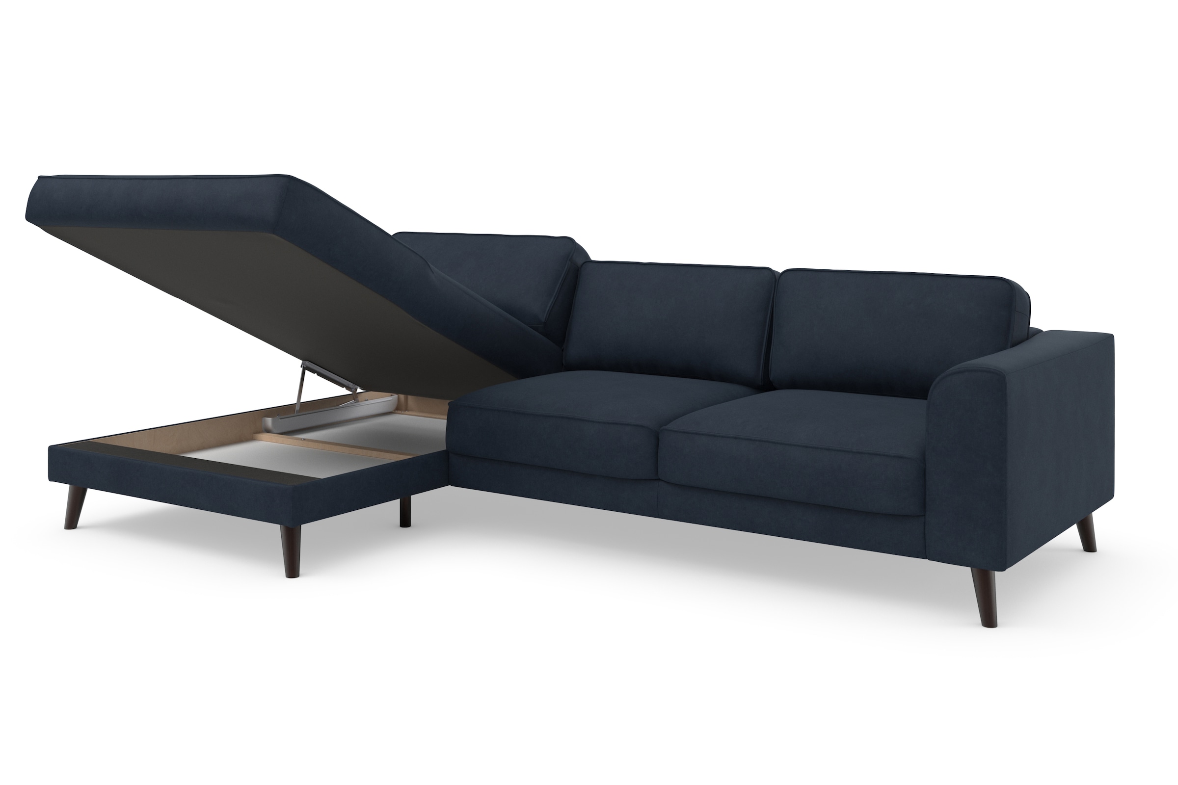 TRENDMANUFAKTUR Ecksofa »Lumber Jack, elegantes Designsofa, zeitlos modern, hoher Sitzkomfort«, wahlweise mit Bettfunktion u. Bettkasten, L-Form