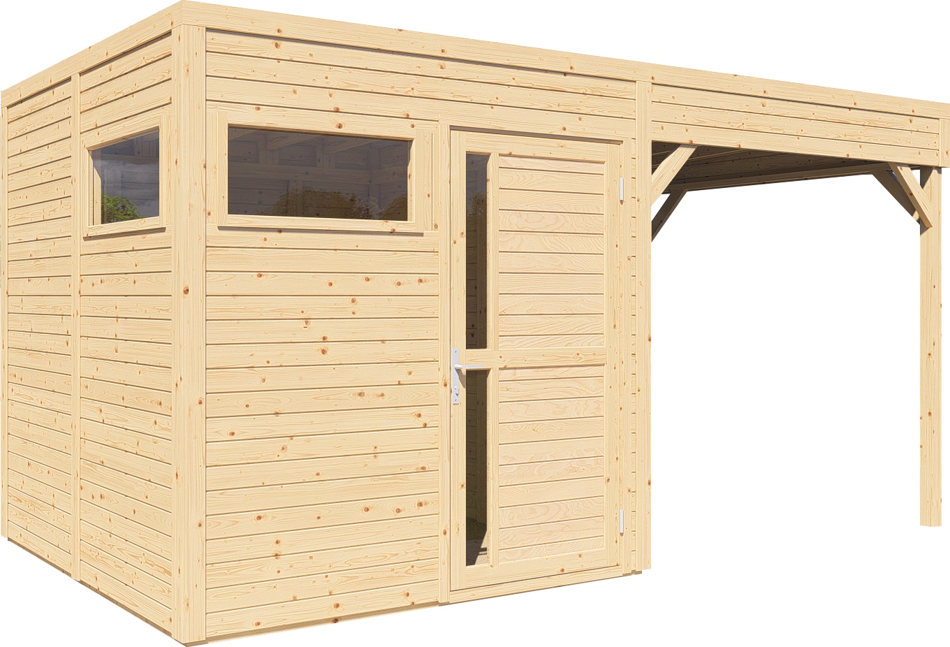 BERTILO Gartenhaus »Cubus 2 Lounge anthrazit«