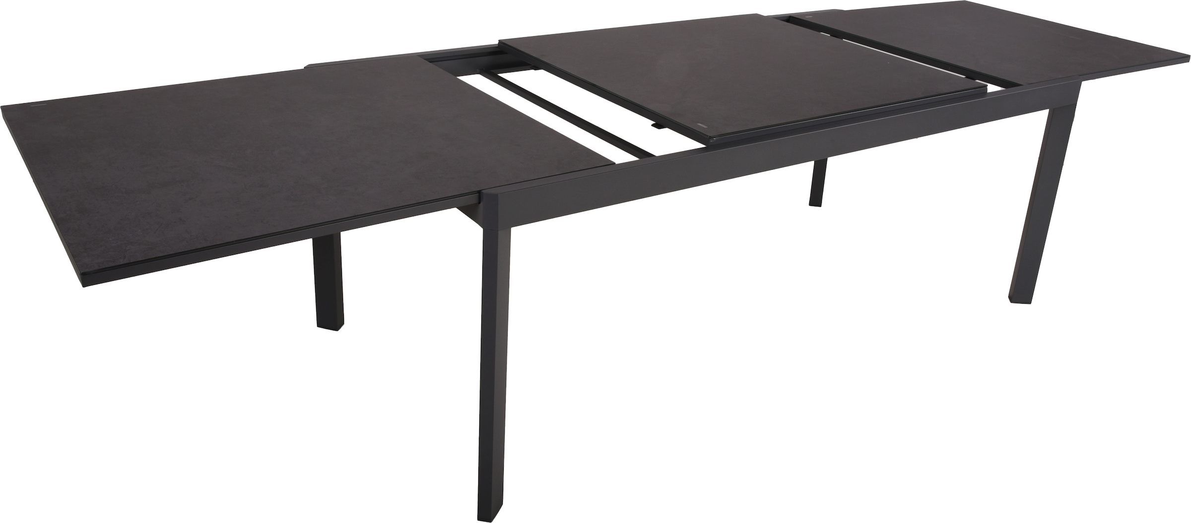 Garten-Essgruppe GARDEN PLEASURE "Tischgruppe »NEREA«", grau, Edelstahl, Kunststoff, Sitzmöbel-Sets, 4 Sessel, 1x Ausziehtisch LxB: 200-300 x100 cm 3
