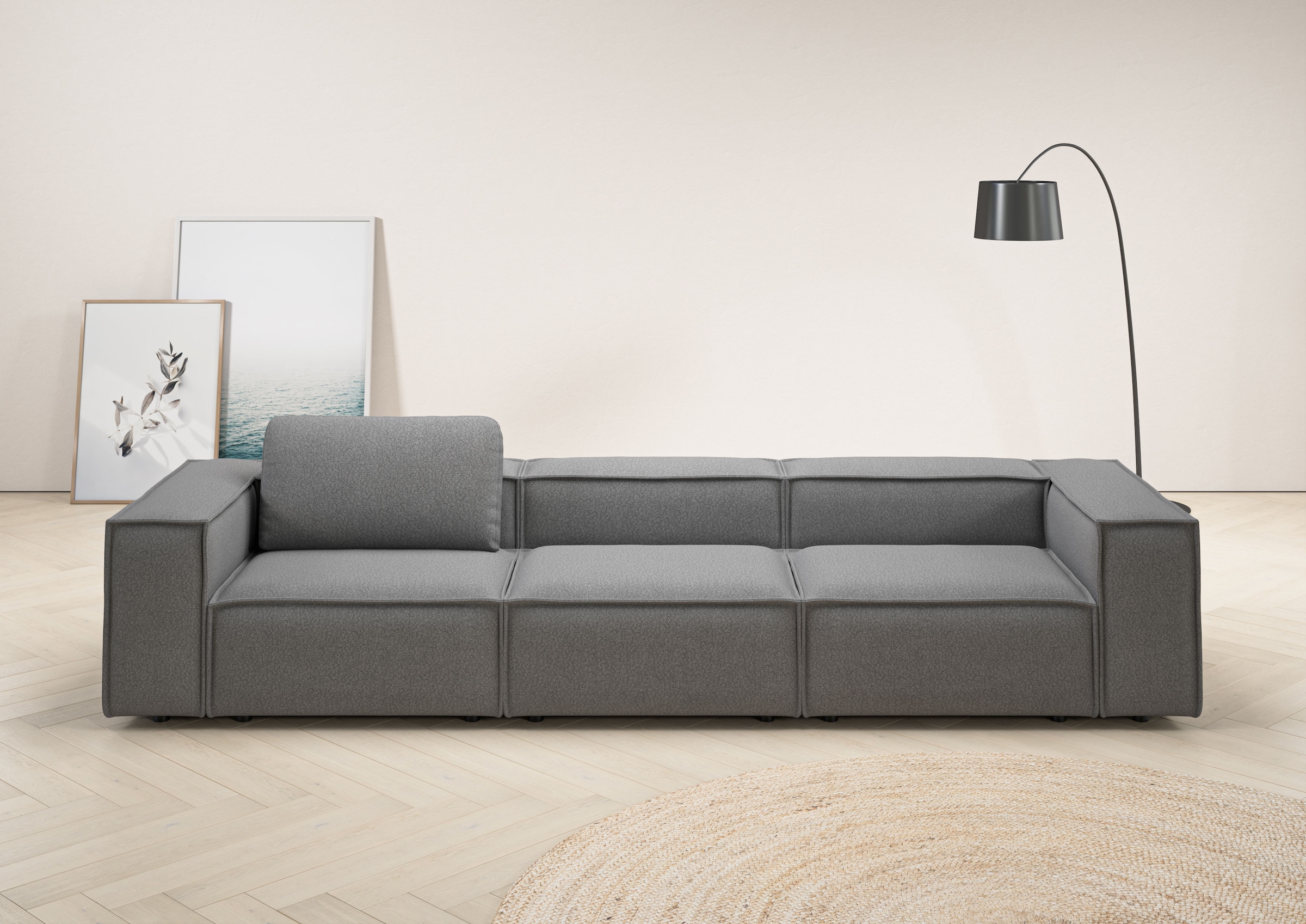 Home affaire 3,5-Sitzer "Watertown, modernes Big-Sofa XXL, 336 cm Breite, a günstig online kaufen