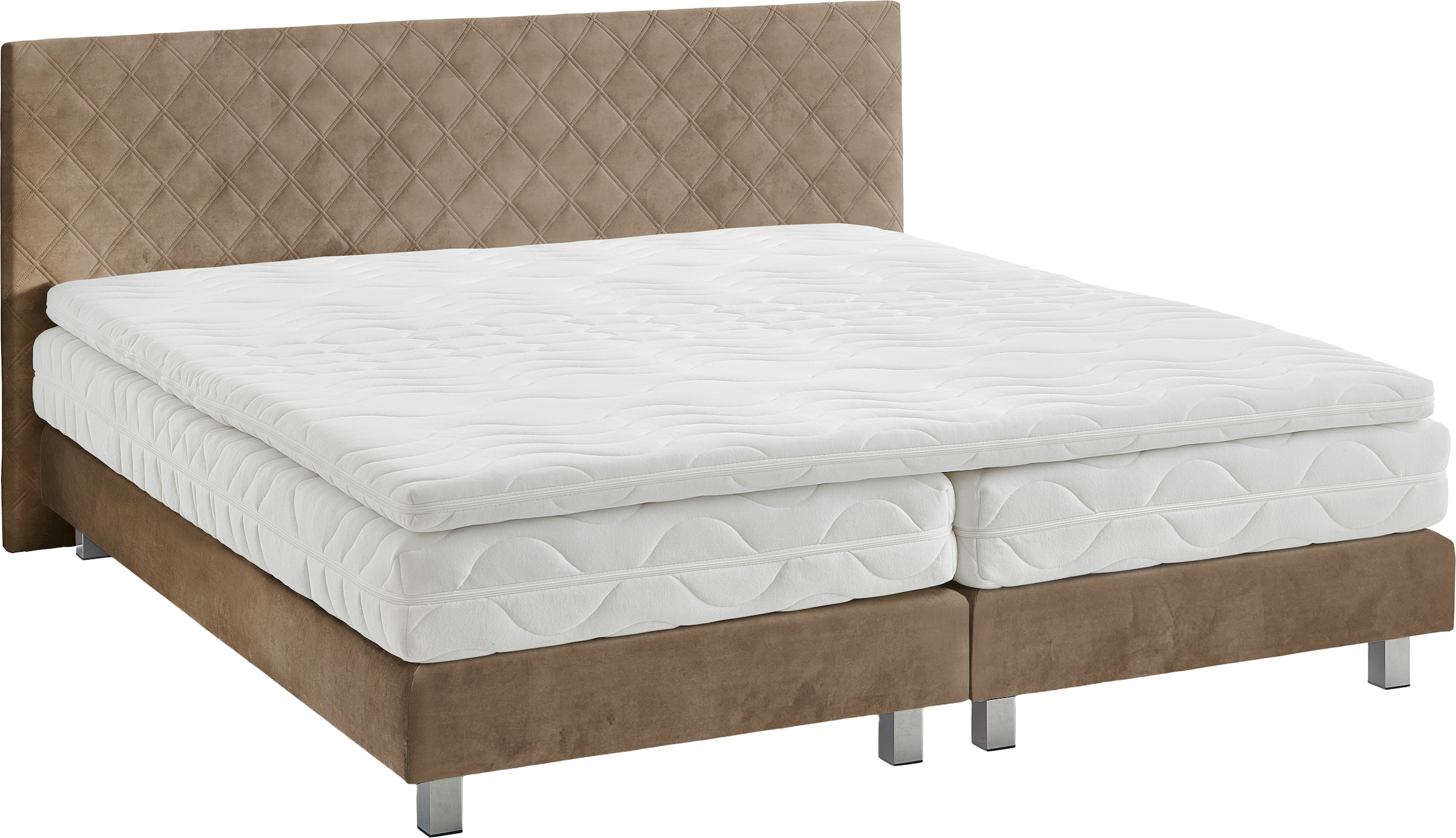 Boxbett, beige, B:195cm L:210cm, WESTFALIA SCHLAFKOMFORT, Komplettbetten