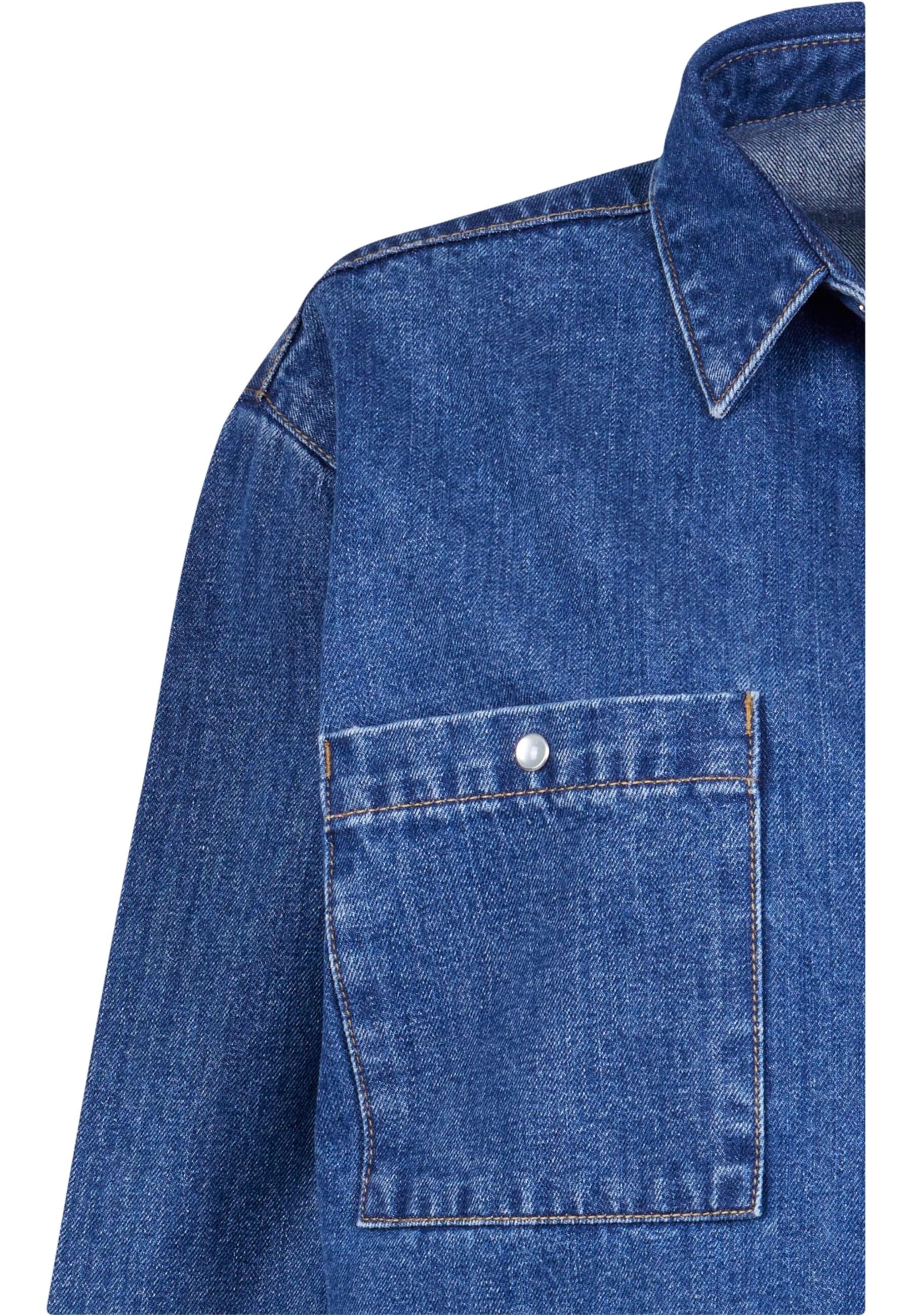 URBAN CLASSICS Langarmhemd »Urban Classics Damen Ladies Oversized Denim Shirt«