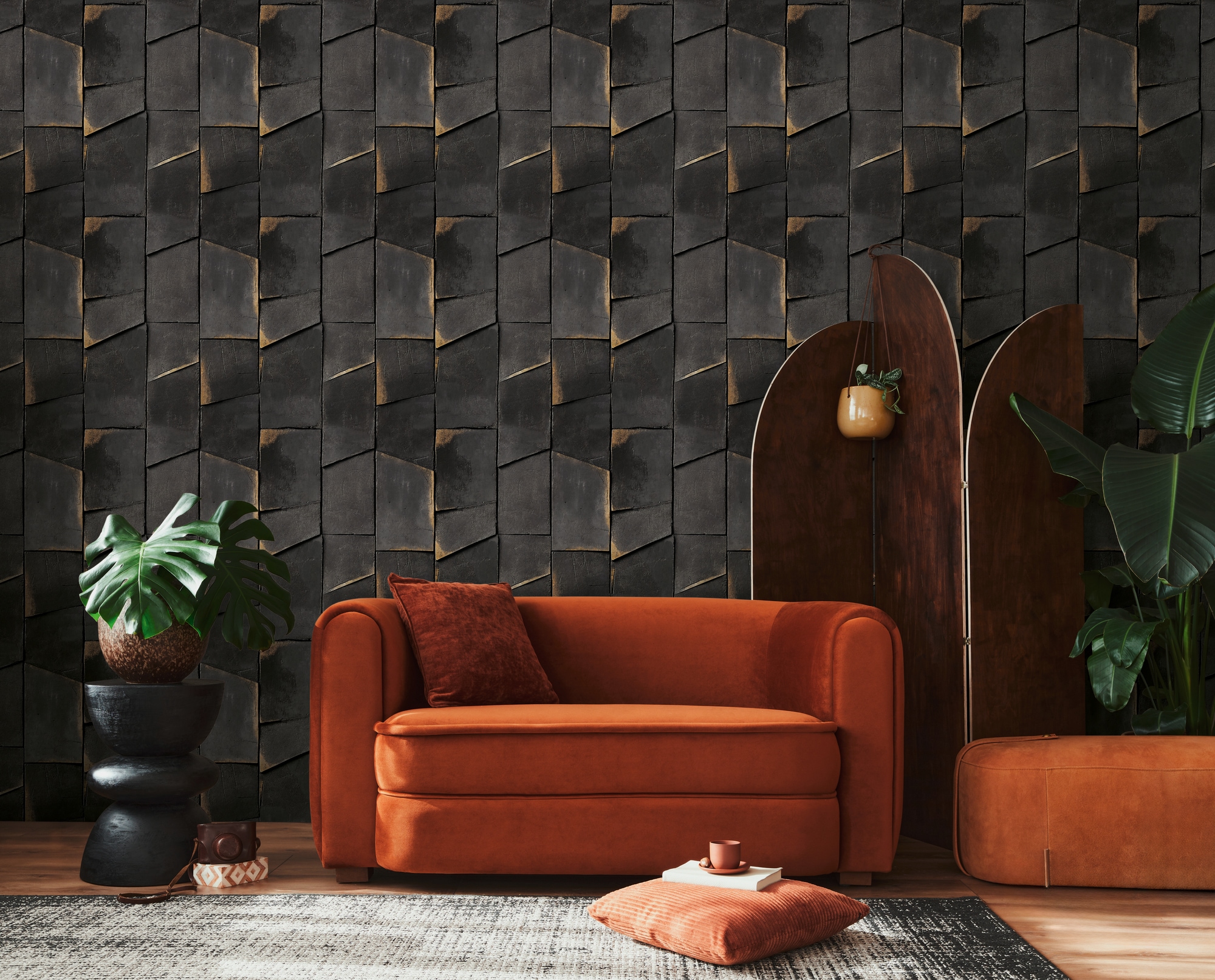 living walls Fototapete »The Wall 4 Graphics – Plastische Schieferwand Vlies-Fototapete« Steinoptik | matt | naturalistisch leicht strukturiert Plastische Schieferwand mit markanter 3D-Wirkung