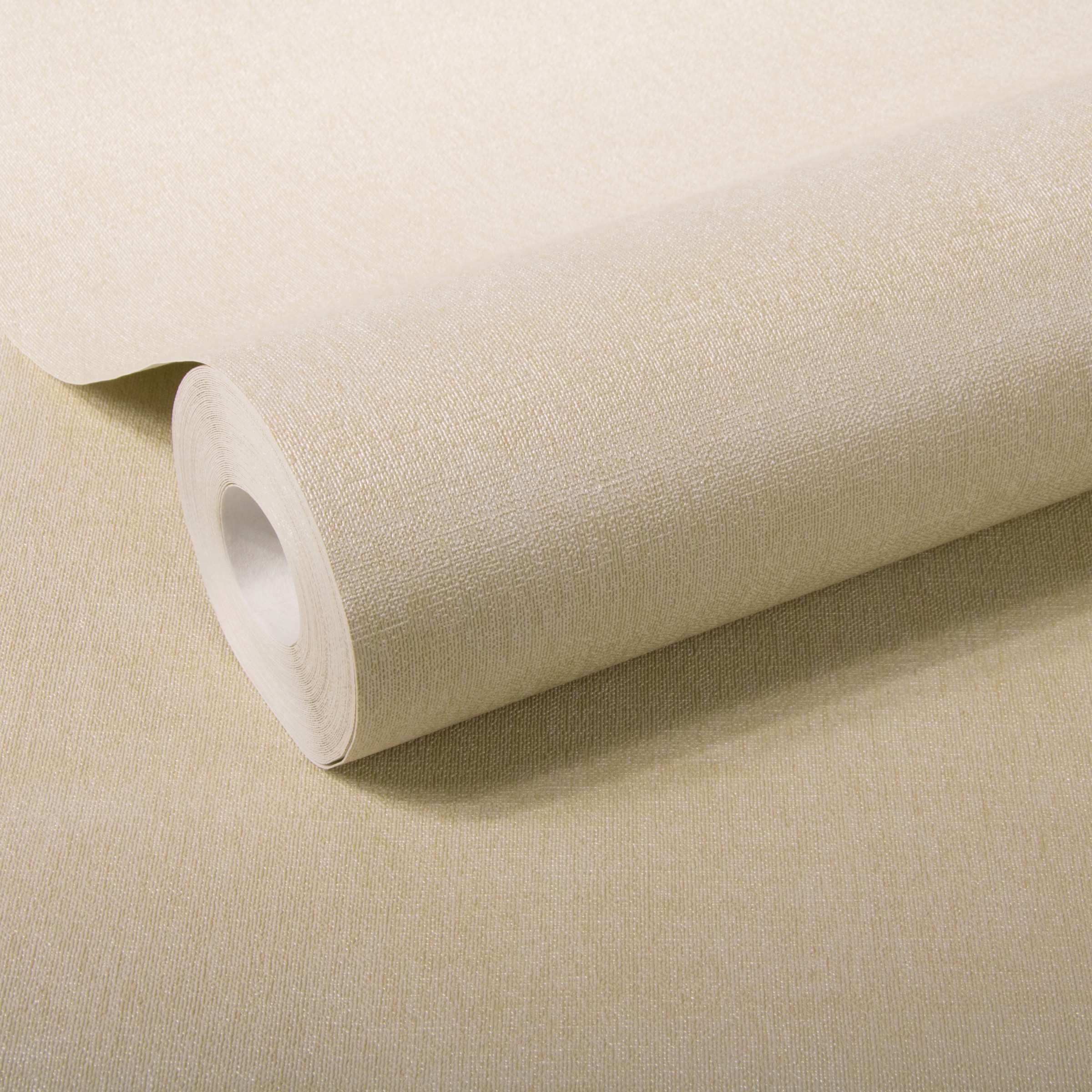 WOW Vliestapete »Linien Uni«, Leinenoptik, Taupe - 10m x 52cm