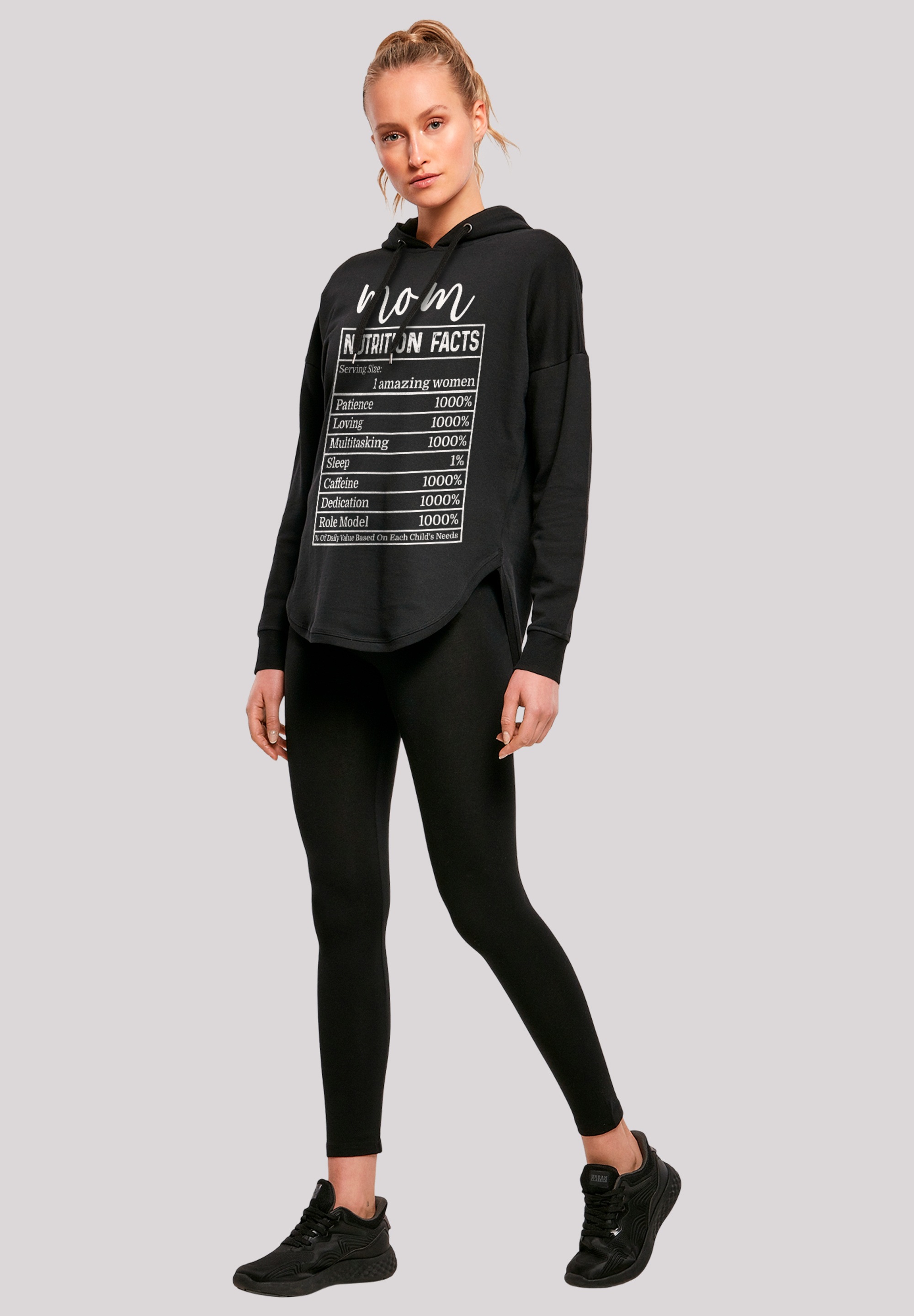 F4NT4STIC Kapuzenpullover »Muttertag Mama Nährwerte Lustig weiss«, Premium Qualität