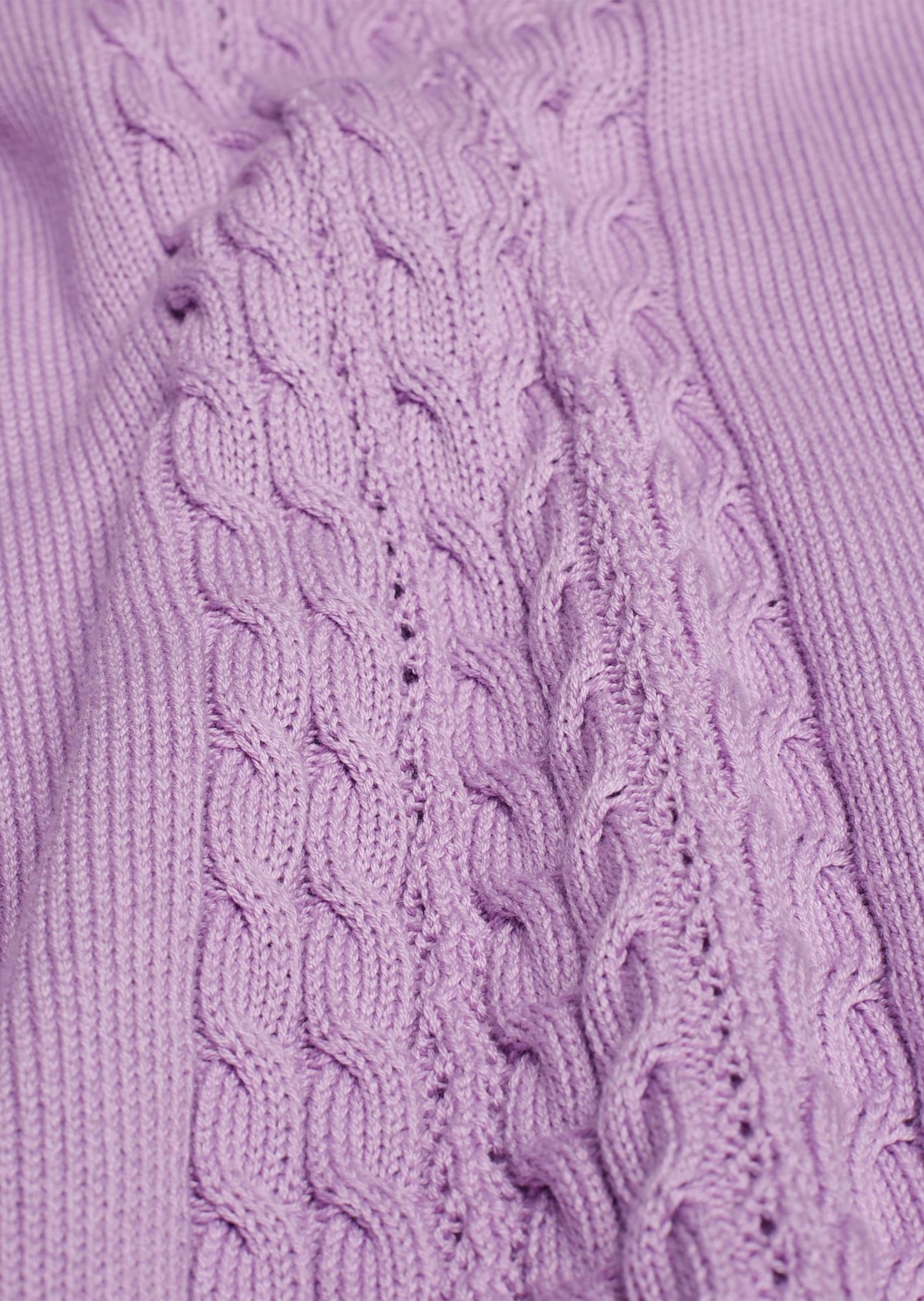 GOLDNER Rundhalspullover »Kurzgröße Superweicher V-Pullover, Leichtstrick« Dekoratives Zopfmuster