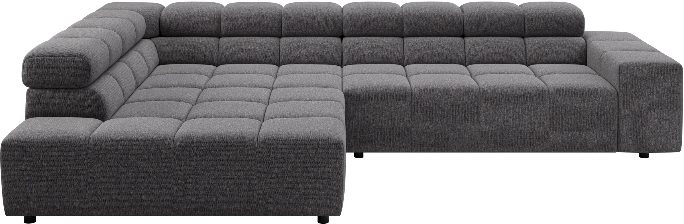 Home affaire Ecksofa "Ancona, Ecksofa, incl. Kopfteilverstellung, Breite 319 cm, L-Form" wahlweise elektrische Sitztiefenverstellung