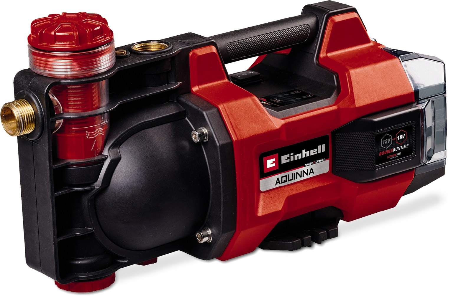 Einhell Akku-Gartenpumpe "AQUINNA 18/30 F LED" 3.000 l/h, Power X-Change, ohne Akku und Ladegerät