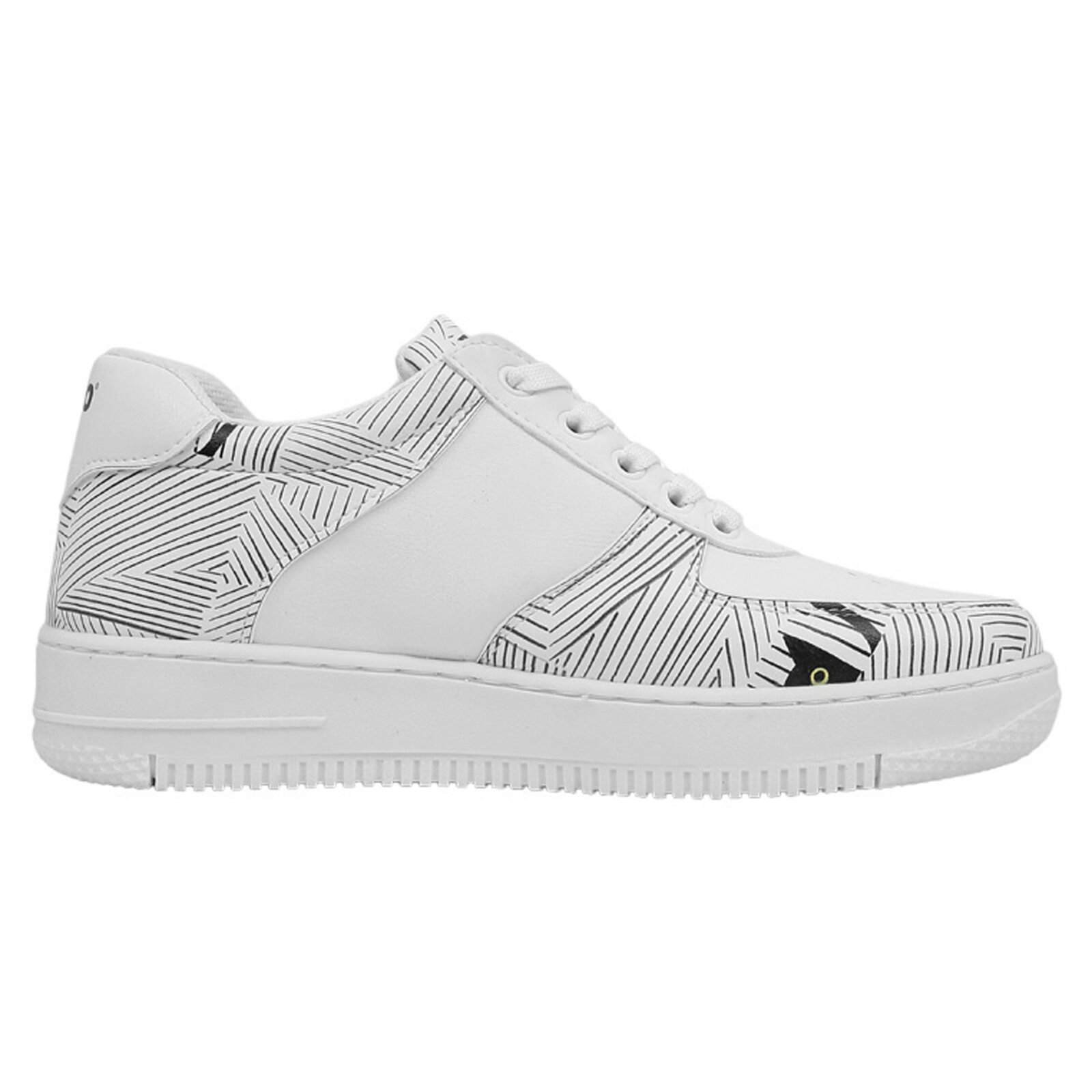 Thumbnail - DOGO Sneaker "Dice Low-Top Sneaker Black Cats Only Damen Sneaker" Handgefertigt