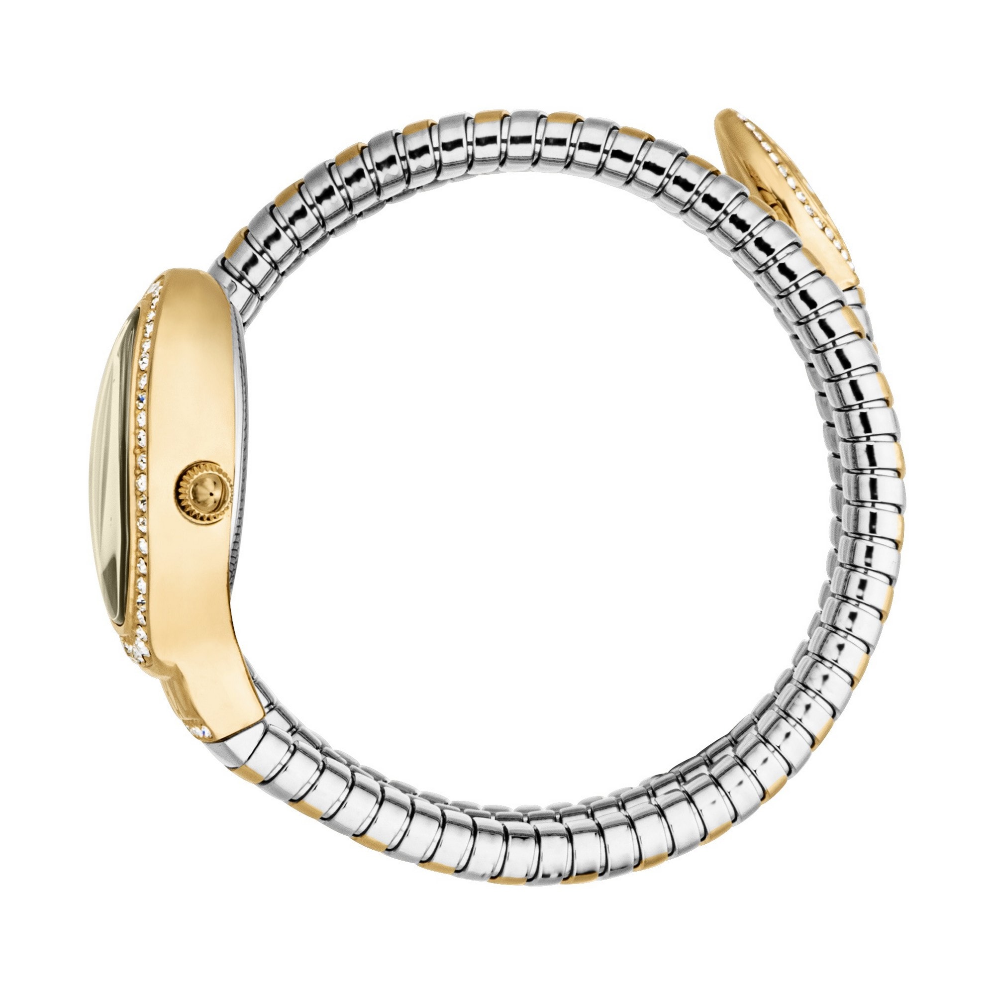 Just Cavalli Time Quarzuhr »Carezza«, Armbanduhr, Damenuhr, Edelstahlarmband, analog, Kristallsteine