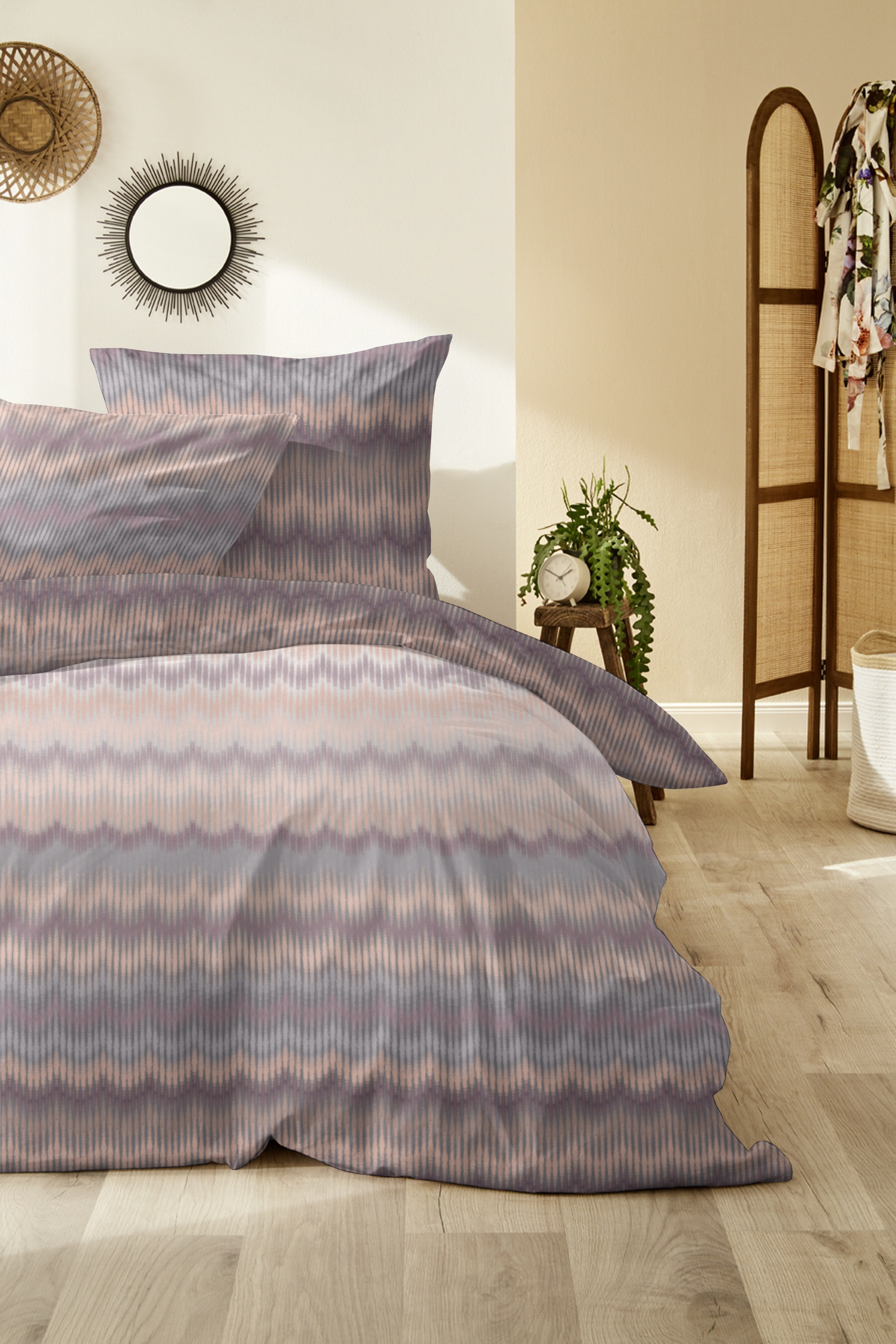 Primera Bettwäsche "Edelflanell-Bettwäsche Zick Zack" 2 Stk. mit einer span günstig online kaufen