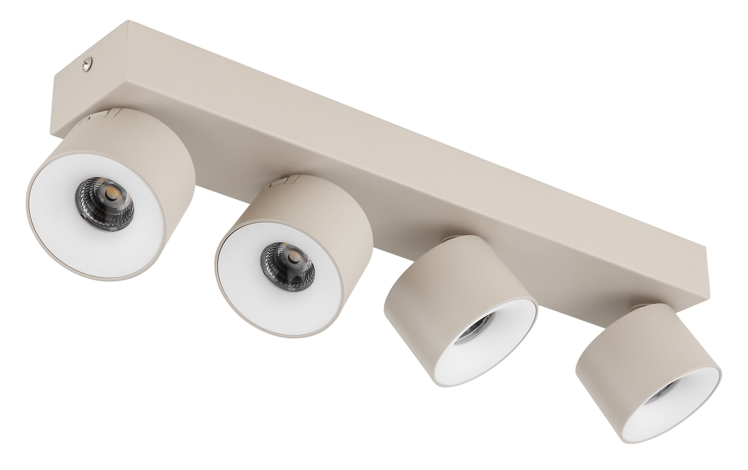 GLOBO LIGHTING LED Deckenspot »RAE« LED-Modul 1 Stk. Warmweiß LED Strahler Sand, Aluminium/Opal, dreh-/schwenkbar, LED 6W