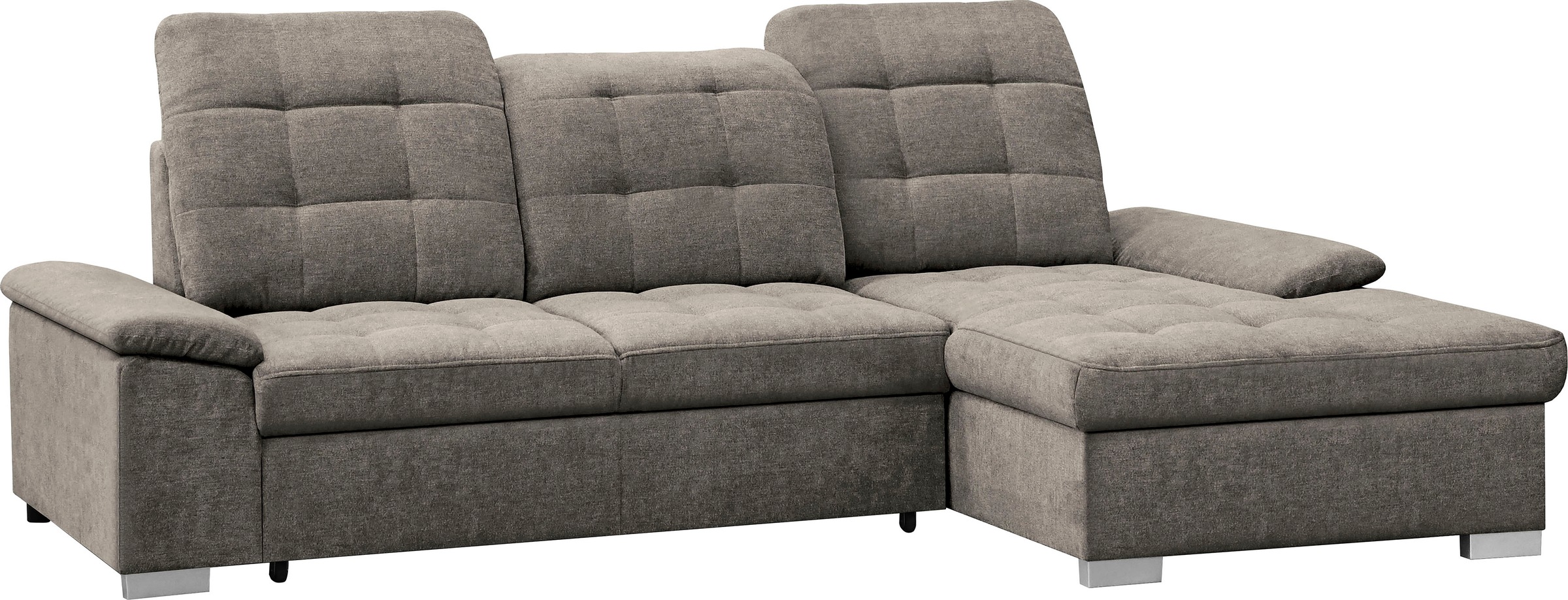 WERK2 Ecksofa Carmen, Sofa, Eckcouch mit Schlaffunktion, Bettkasten und Sitztiefenverstellung