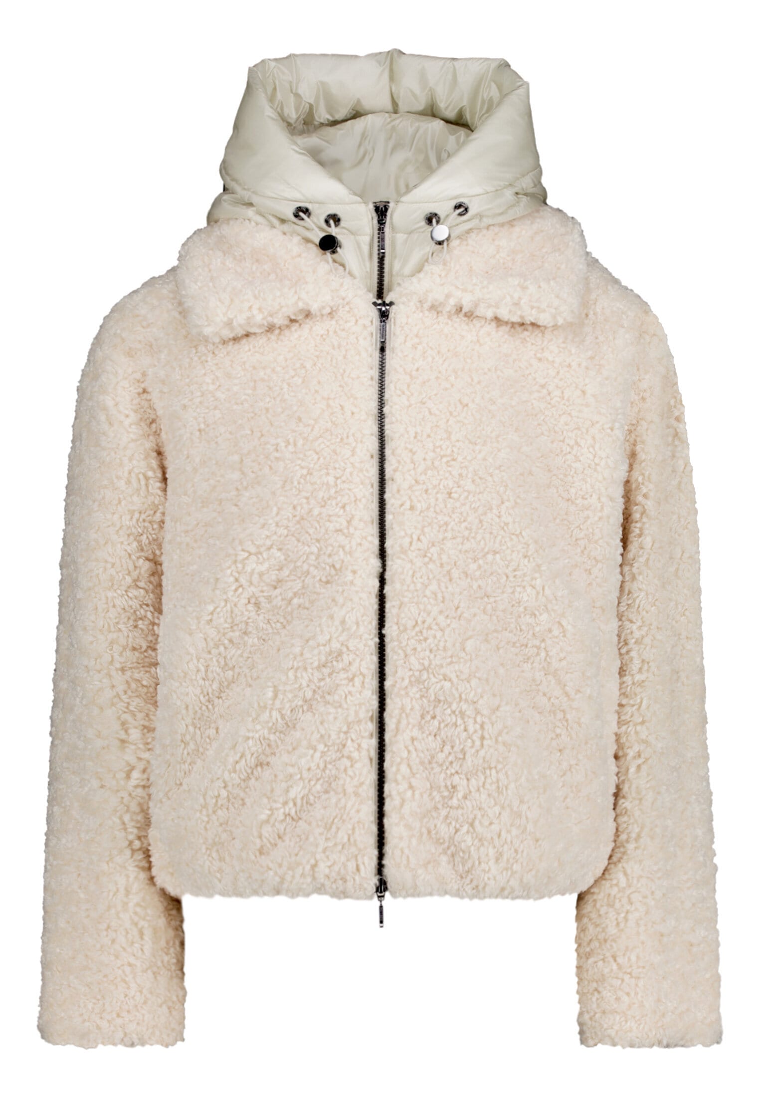 Amber & June Plüschjacke »Damen mit abnehmbarem Westenteil« mit Kapuze