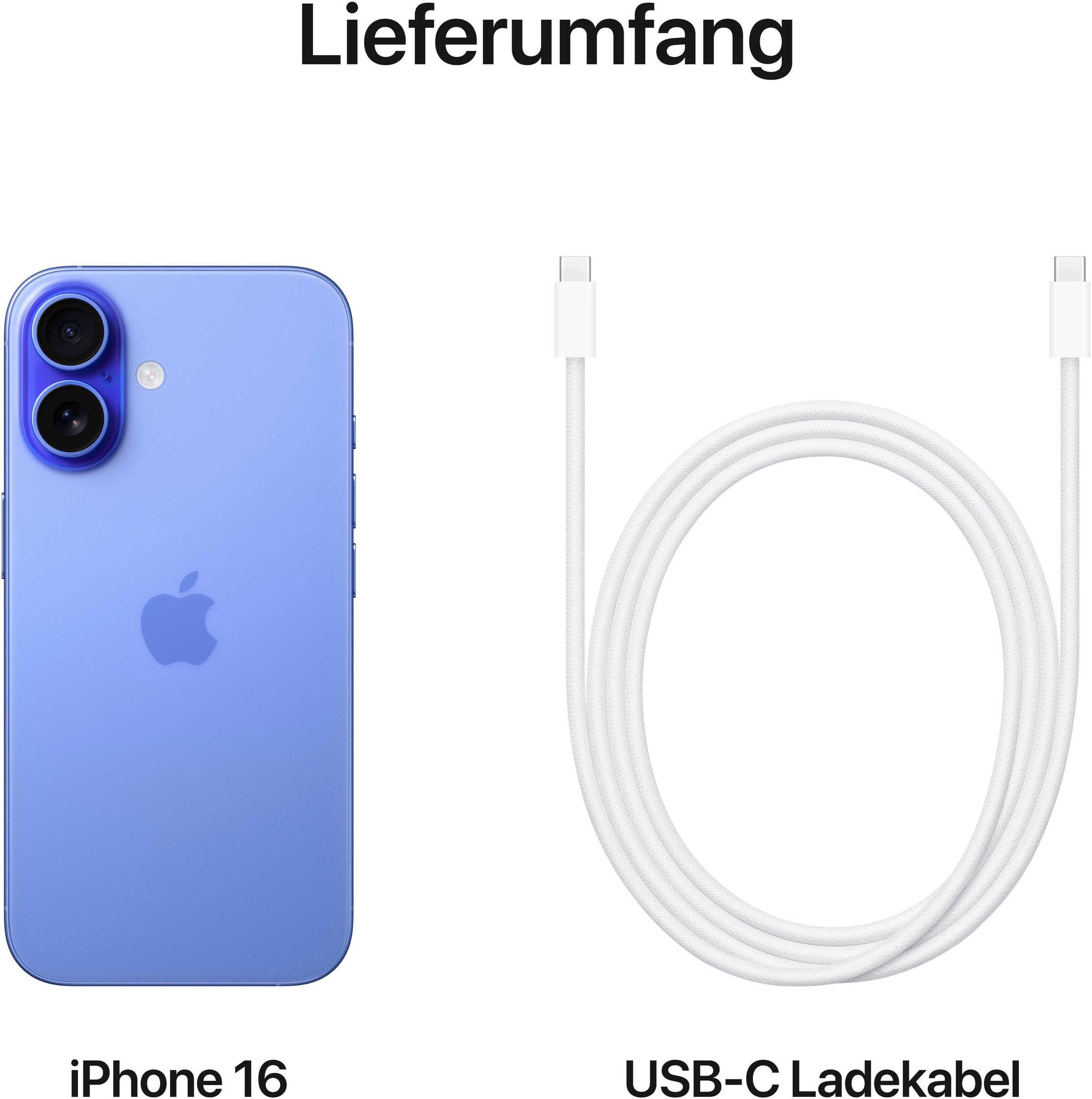 Apple Smartphone »iPhone 16«, Ultramarin, 256 GB Speicherplatz