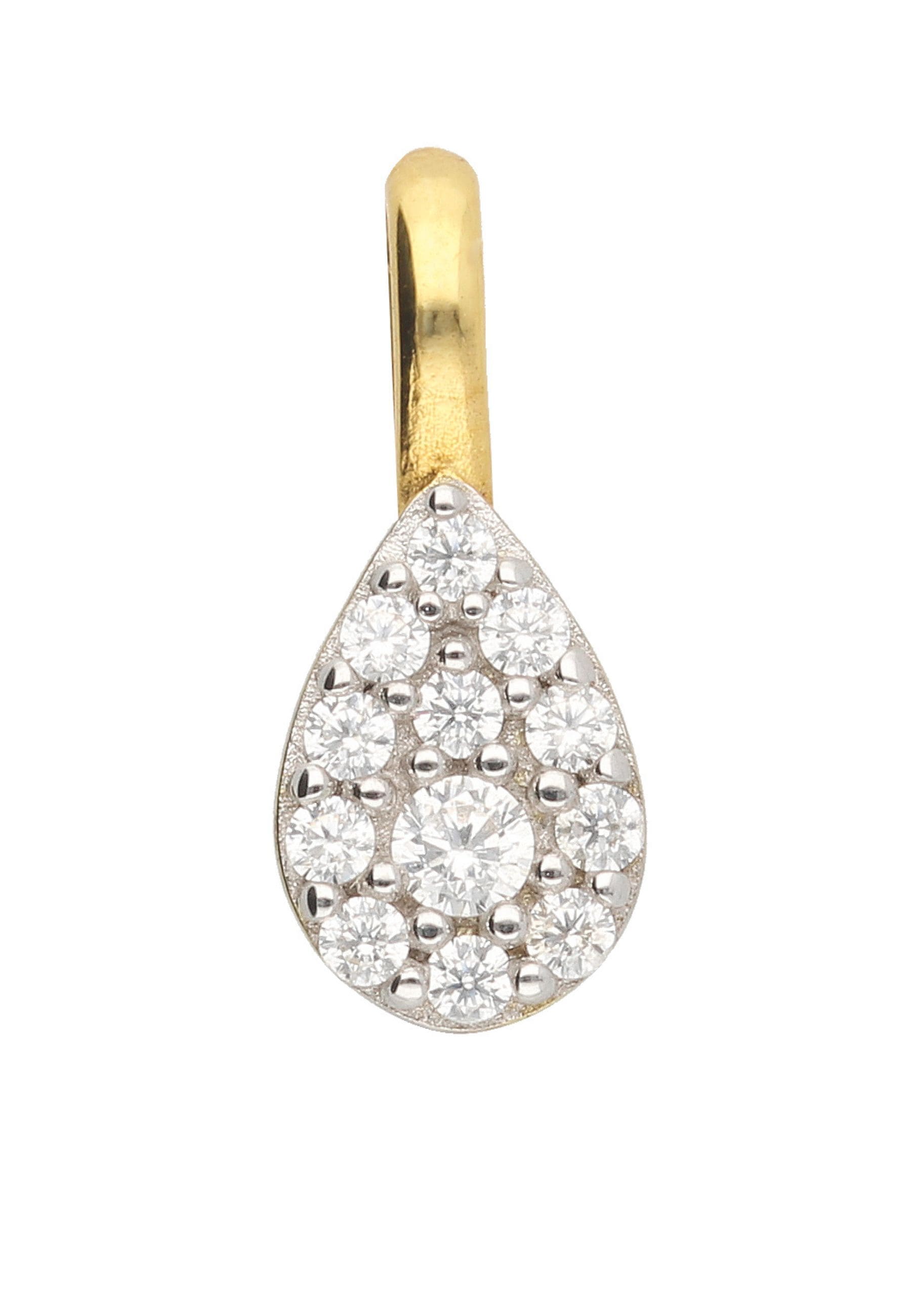ADELIA ́S Damen Kettenanhänger "Anhänger 333 Gold ( 8K ) mit Zirkonia", mit Zirkonia, Gold, gold, Gold, Schmuckanhänger, Goldanhänger