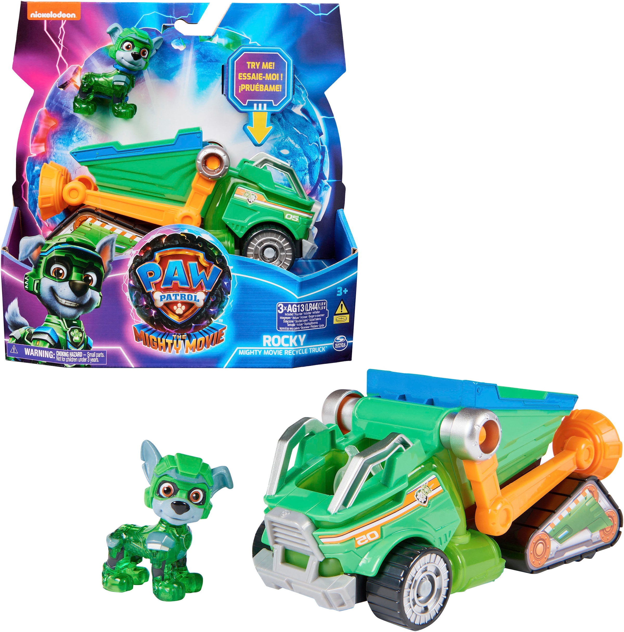 Spielzeug-Auto »Paw Patrol - Movie II - Basic Themed Vehicles Rocky«, Mülltransporter...