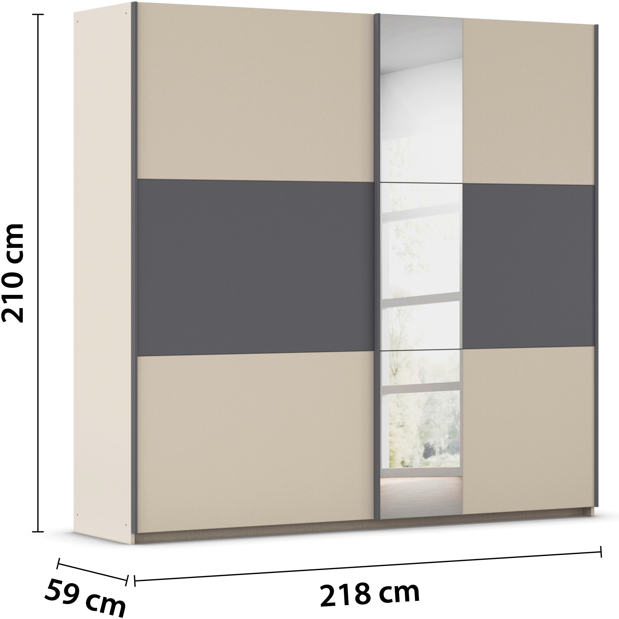 rauch Schlafzimmer-Set »Komplettschlafzimmer Schlafzimmer Schlafzimmermöbel SAJO«, (Set, 4 tlg., Set: Kleiderschrank mit/ohne Spiegel, Bett in 2 Breiten, 2 Nachttische), optional mit Spiegel am Kleiderschrank MADE IN GERMANY