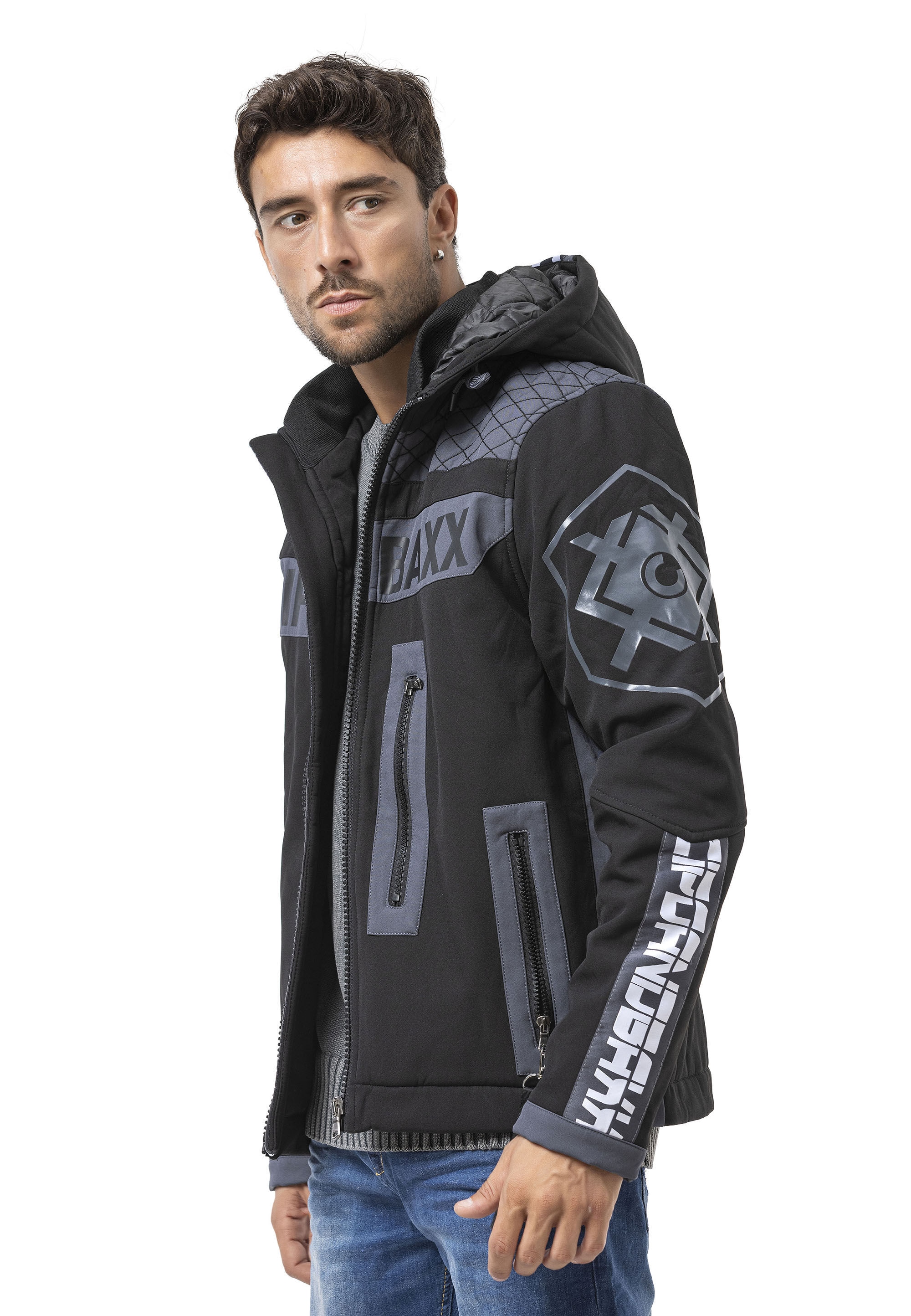Cipo & Baxx Parka "Jacke" mit Kapuze im modernen Look günstig online kaufen