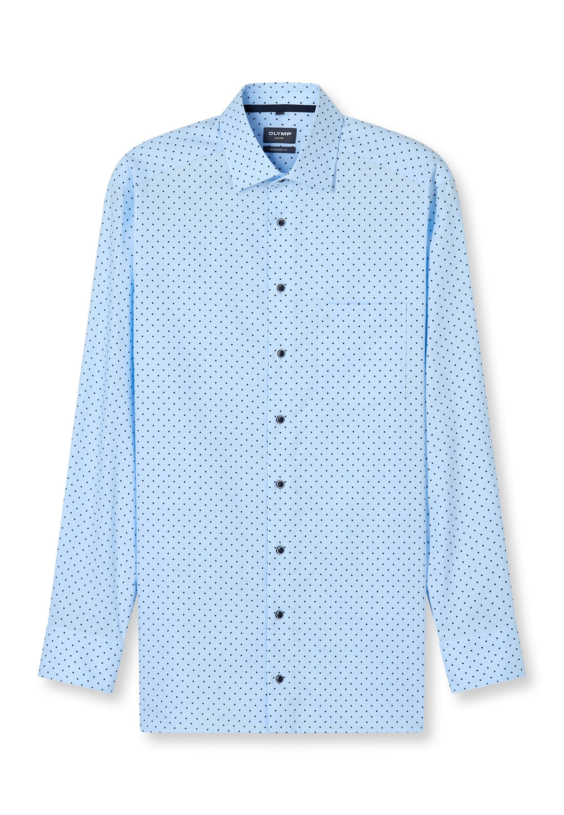 OLYMP Jungen Businesshemd "OLYMP Luxor, modern fit, New Kent"bleu, Gr. 47, 100% Baumwolle, Hemden