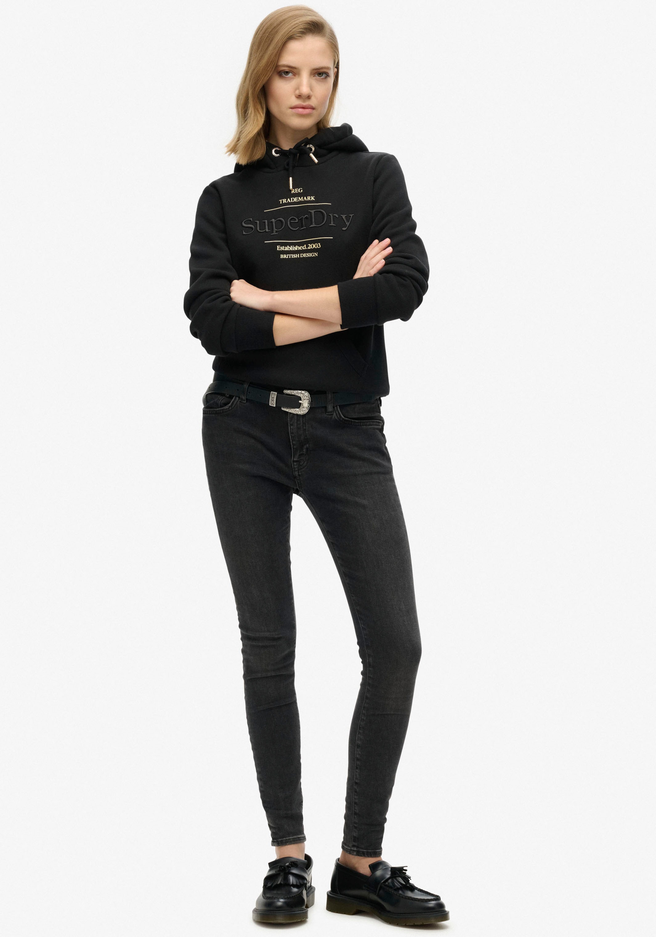 Superdry Kapuzensweatshirt »Luxe Metallic Logo Hoodie«