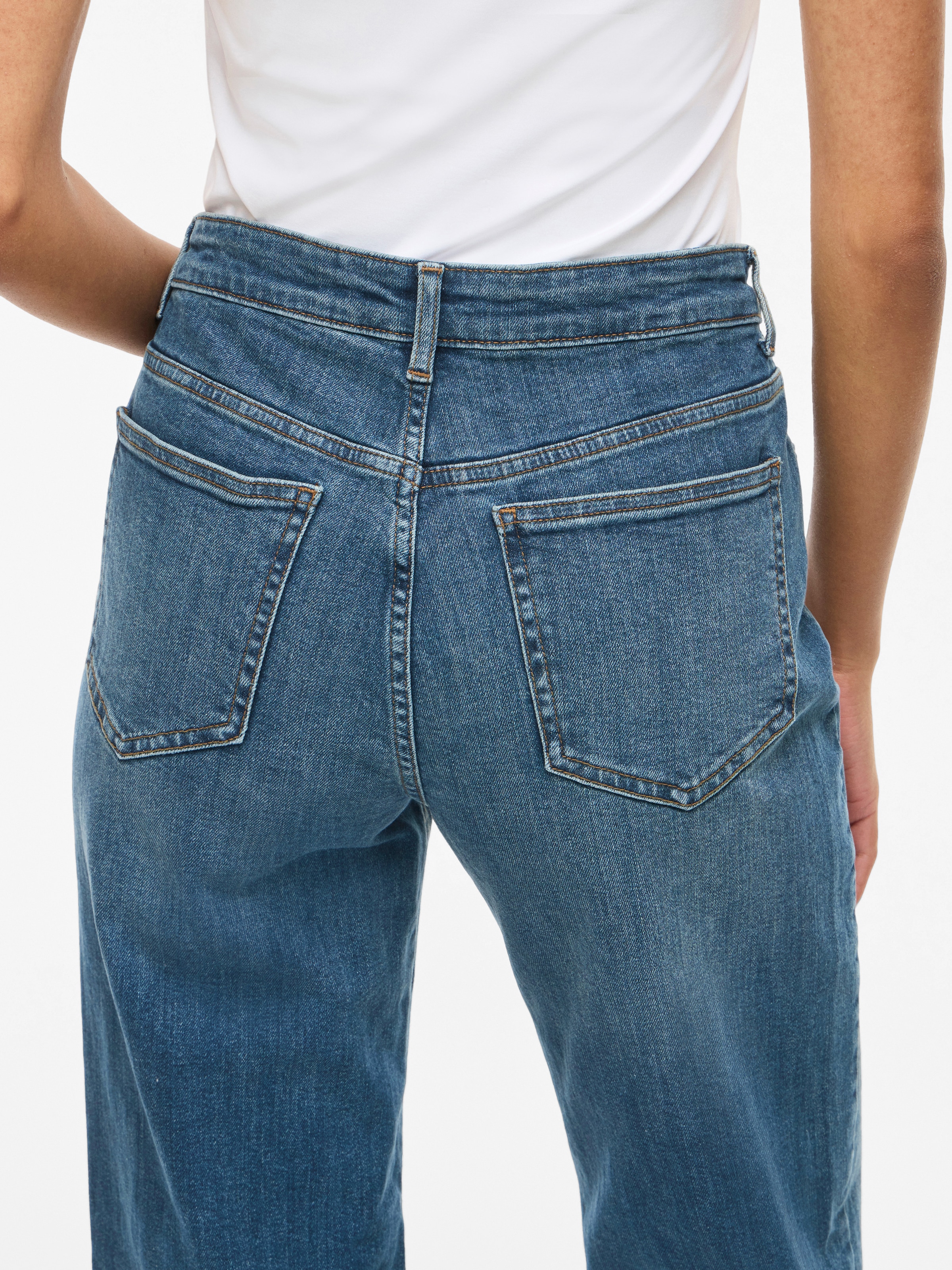 Vila Straight-Jeans »VILISA RW STRAIGHT JEANS ROS - NOOS« Baumwollmischung, regular waist, straight fit