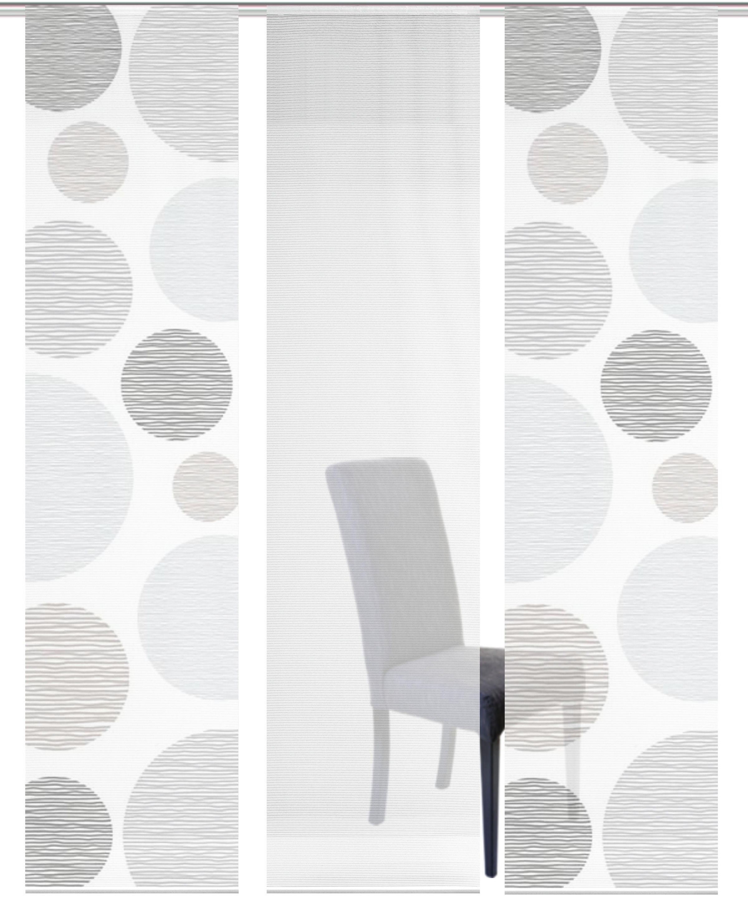 Thumbnail - Vision S Schiebegardine "3ER SET BORDEN" Paneelwagen 3 Stk. tlg. HxB: 260x60, Schiebevorhang 3er Set Digitaldruck