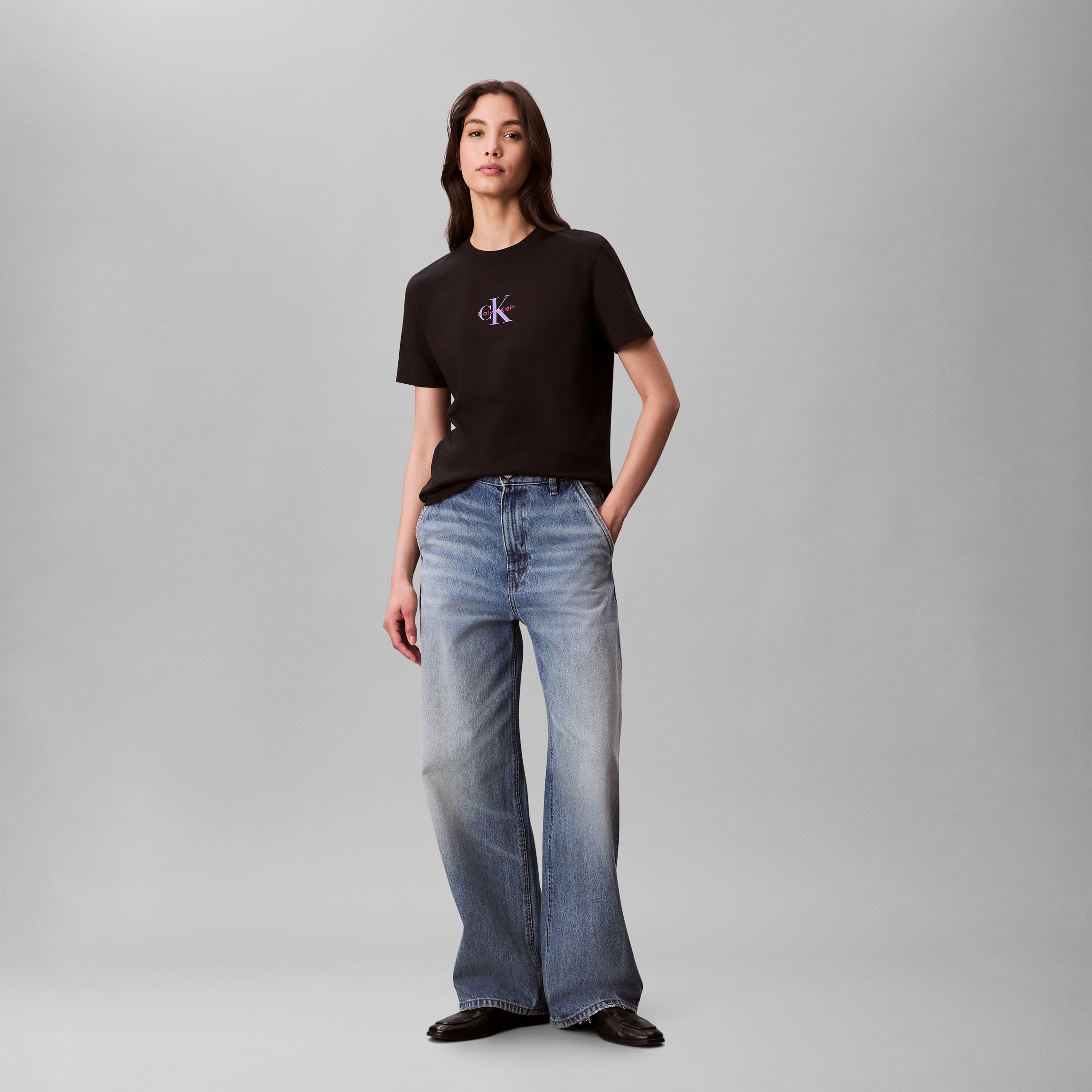 Thumbnail - Calvin Klein Jeans Kurzarmshirt "SS 20s CLASSIC LOGO TEE" Mit Glitzer-Logo