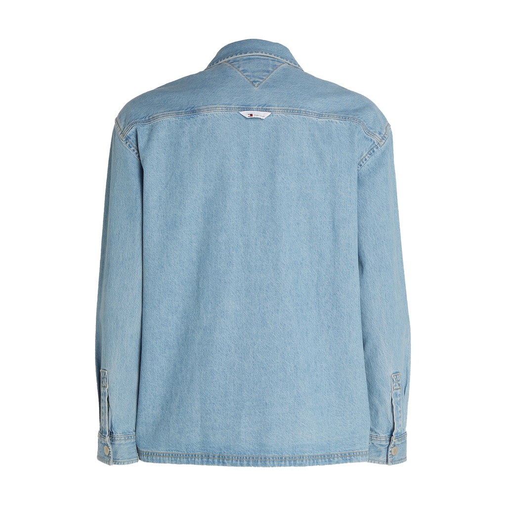 Tommy Jeans Jeanshemd »TJM ESSENTIAL DENIM OVERSHIRT«, mit knöpfbarer Brusttasche