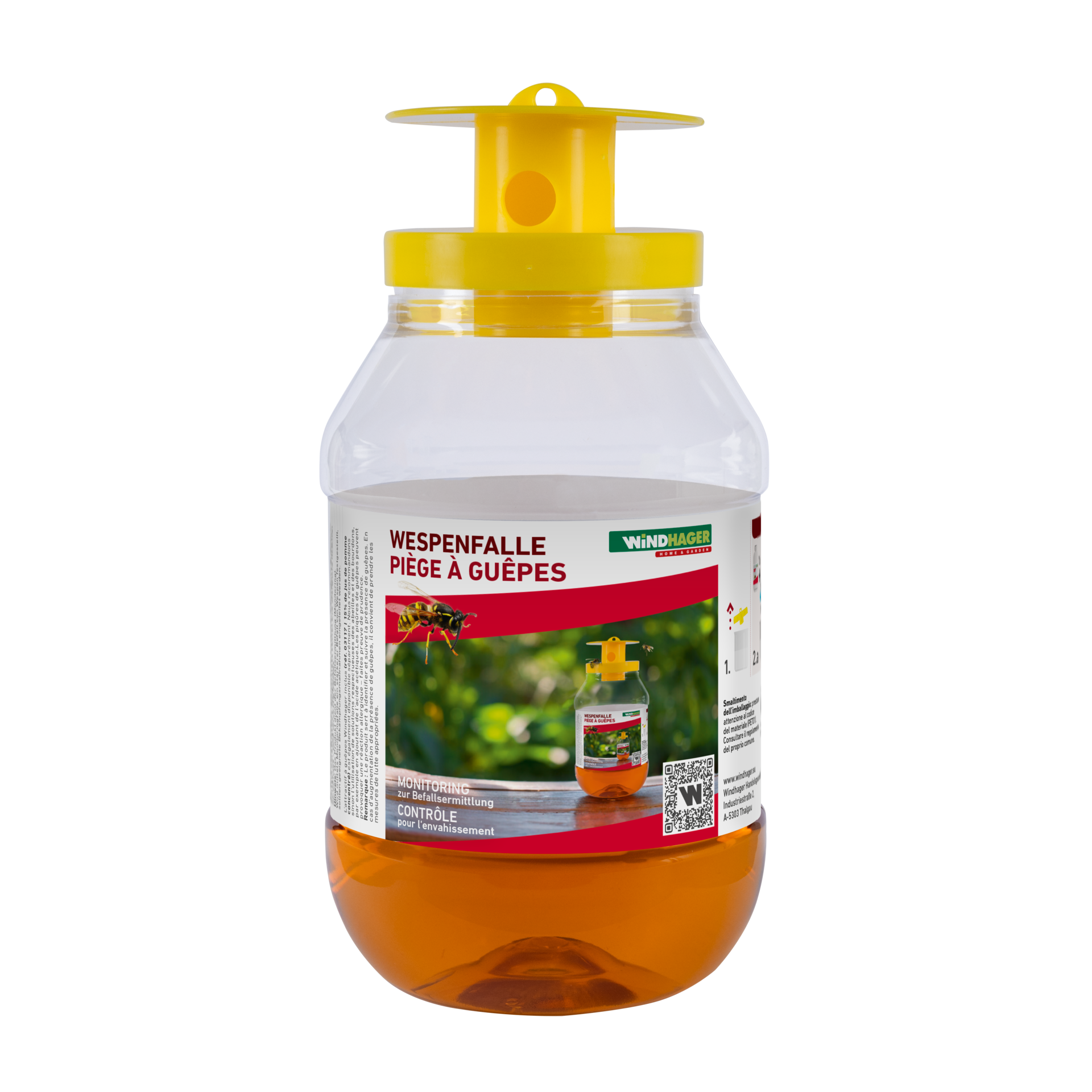 Windhager Insektenfalle »Wespenfalle inkl. Bienenfreundliche Köder« Wespen vertreiben, Mittel gegen Wespen, 1 Flasche 125 ml