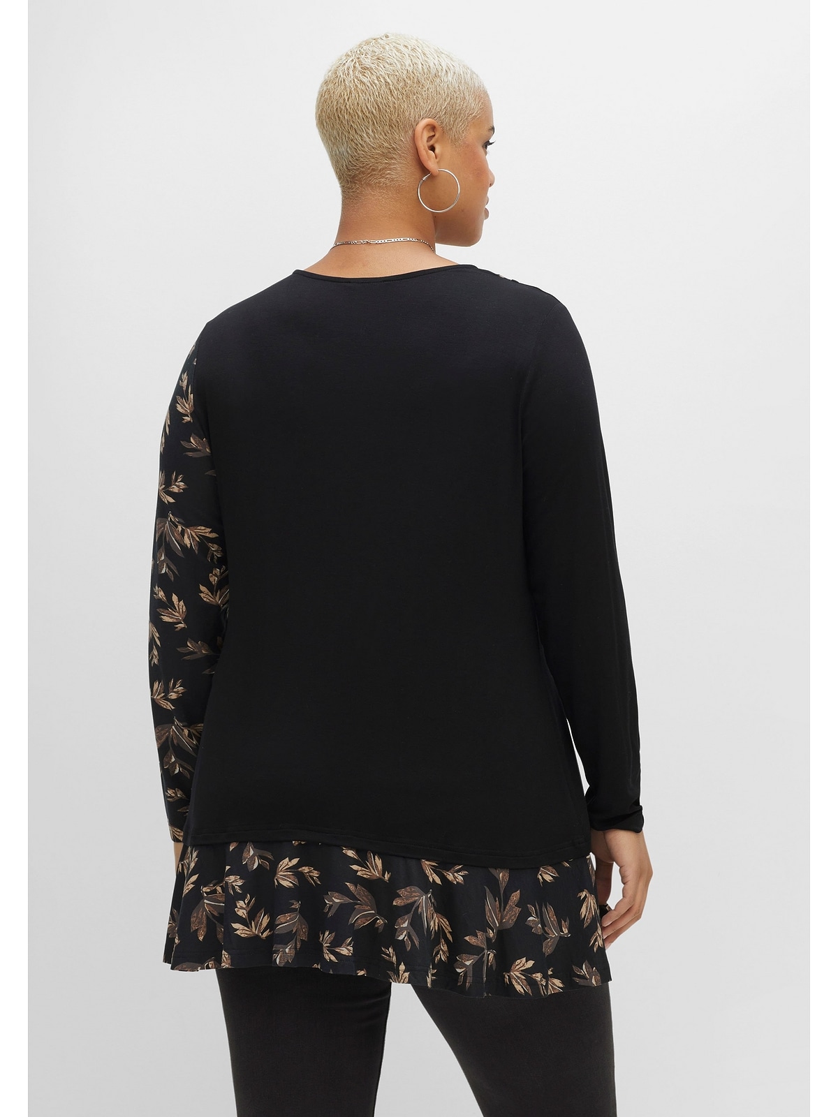 sheego by Joe Browns Langarmshirt »Große Größen«, mit floralem Druck, in  Double-Layer-Optik online kaufen | BAUR