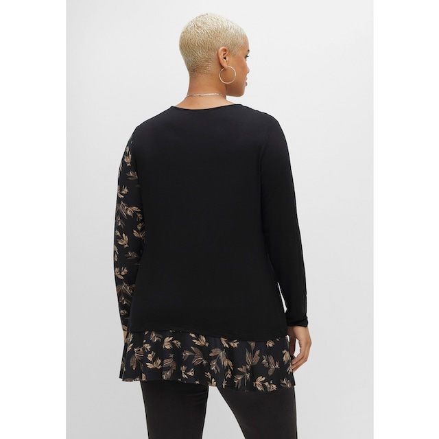 sheego by Joe Browns Langarmshirt »Große Größen«, mit floralem Druck, in  Double-Layer-Optik online kaufen | BAUR