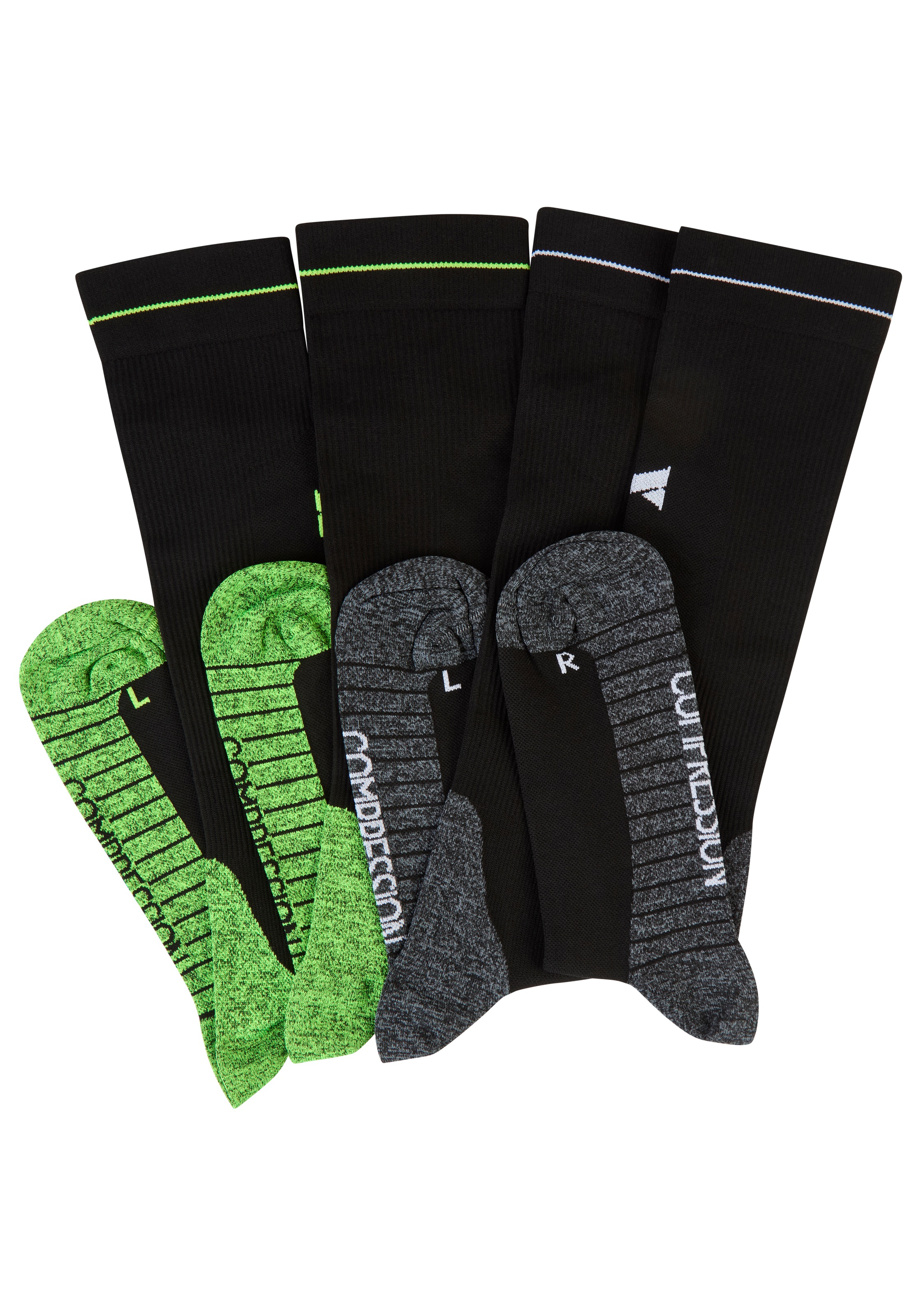 XTREME sockswear Kompressionsstrümpfe, (2), mit Rippstruktur