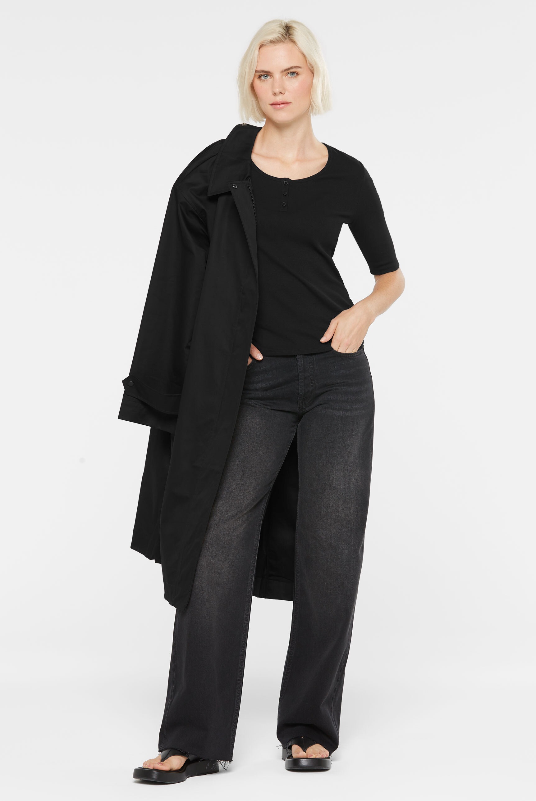 SENSES.THE LABEL Rundhalsshirt, mit Baumwolle