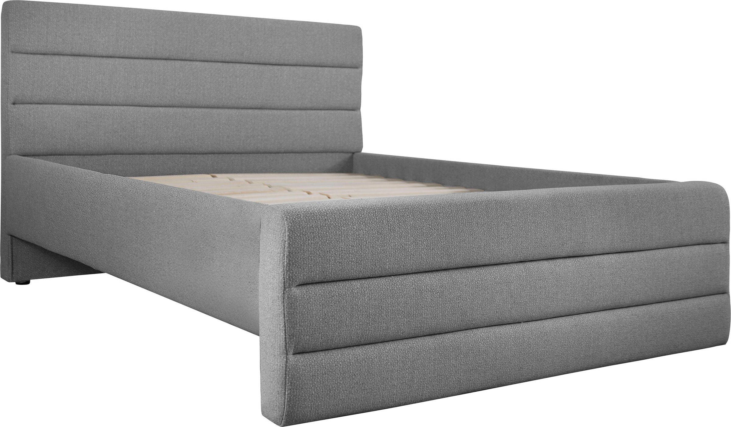 OTTO products Polsterbett »Merrit«, Quernaht im Kopf- und Fußteil, in 5 Breiten, auch in 220 cm Länge
