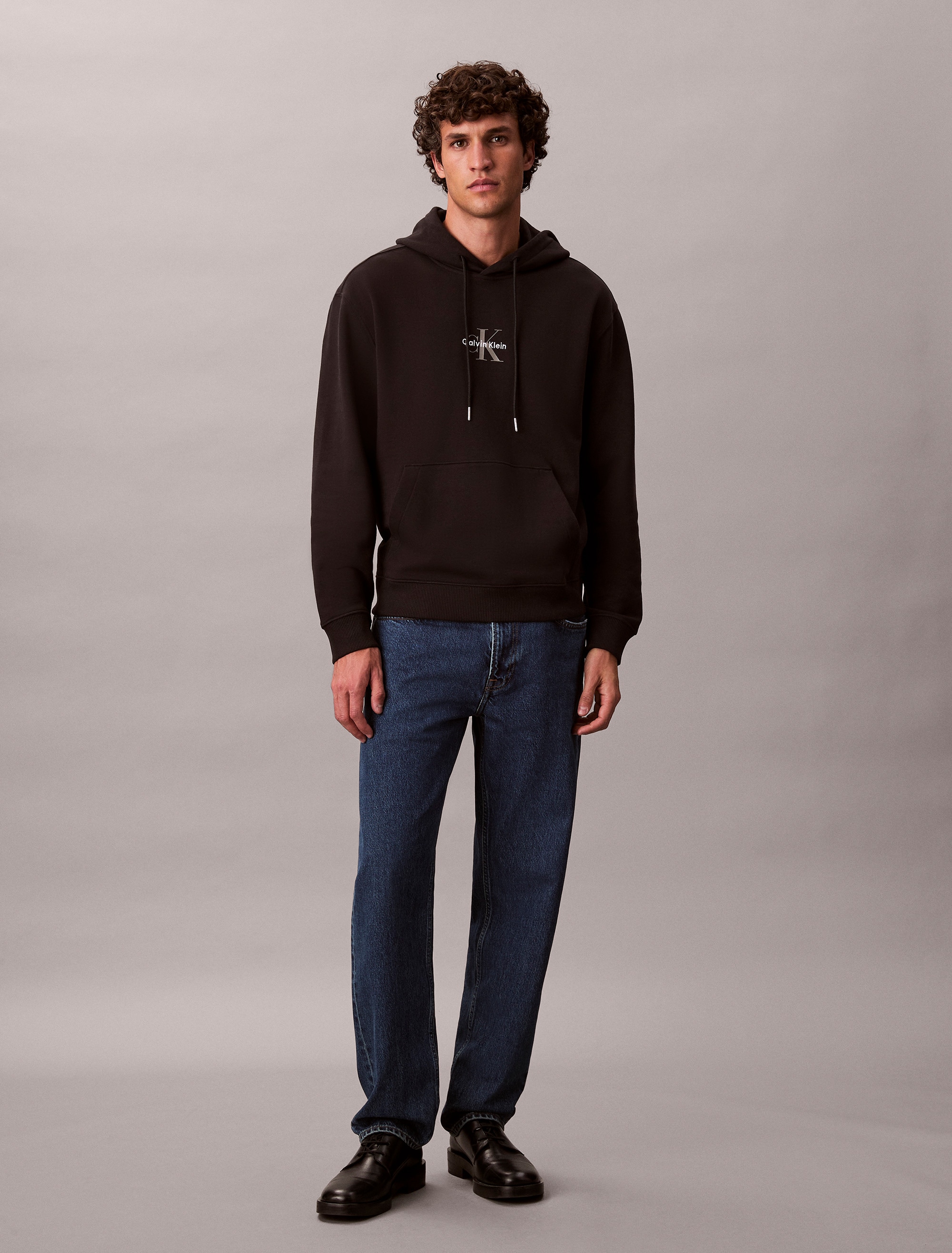 Calvin Klein Jeans Sweatshirt »LS EU 350TERRY MICRO MONOLOGO HO«, Kapuze, regular fit