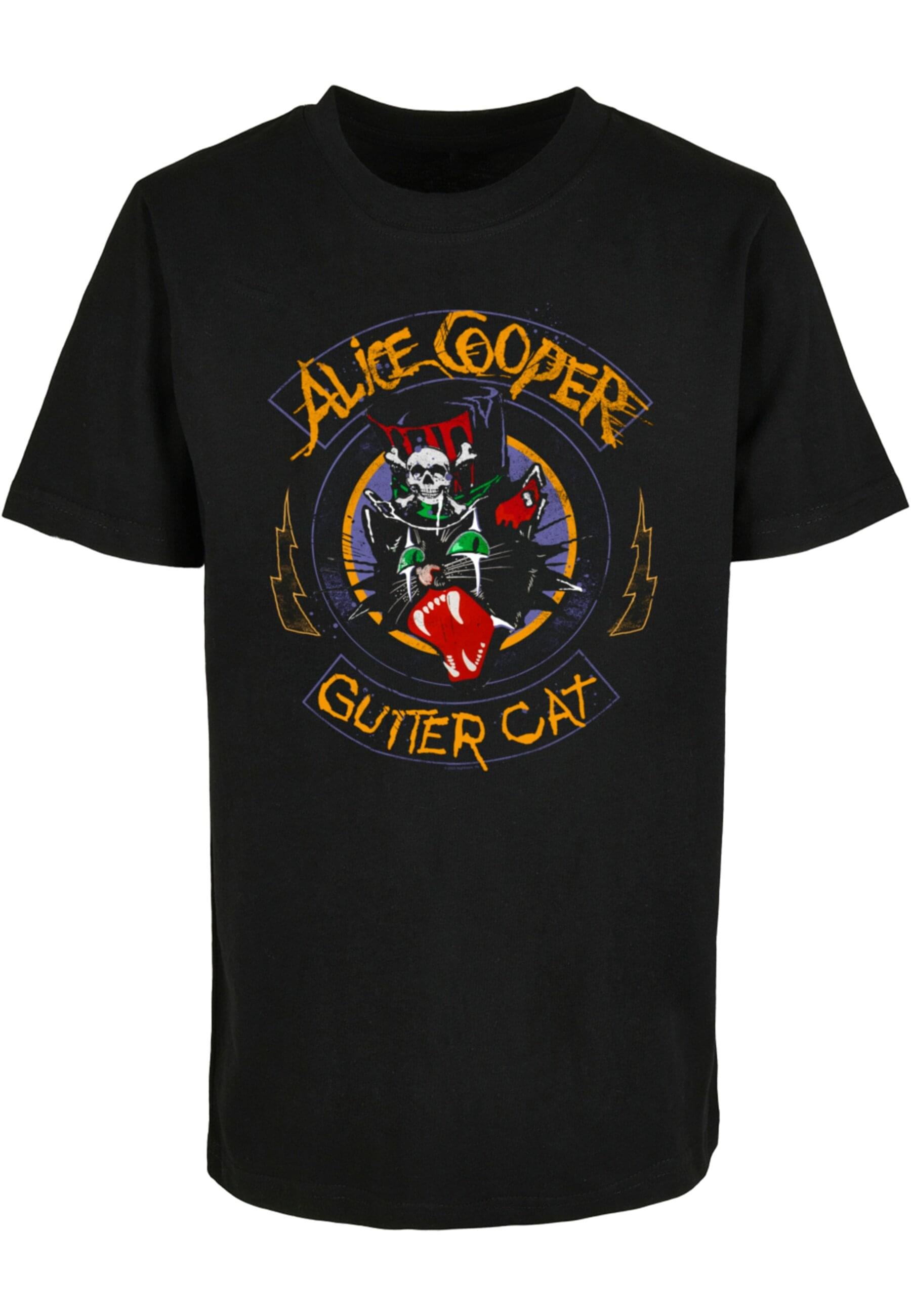 Merchcode T-Shirt »Merchcode Herren Kids Alice Cooper - Gutter Cat Basic Tee 2.0«, (1 tlg.)