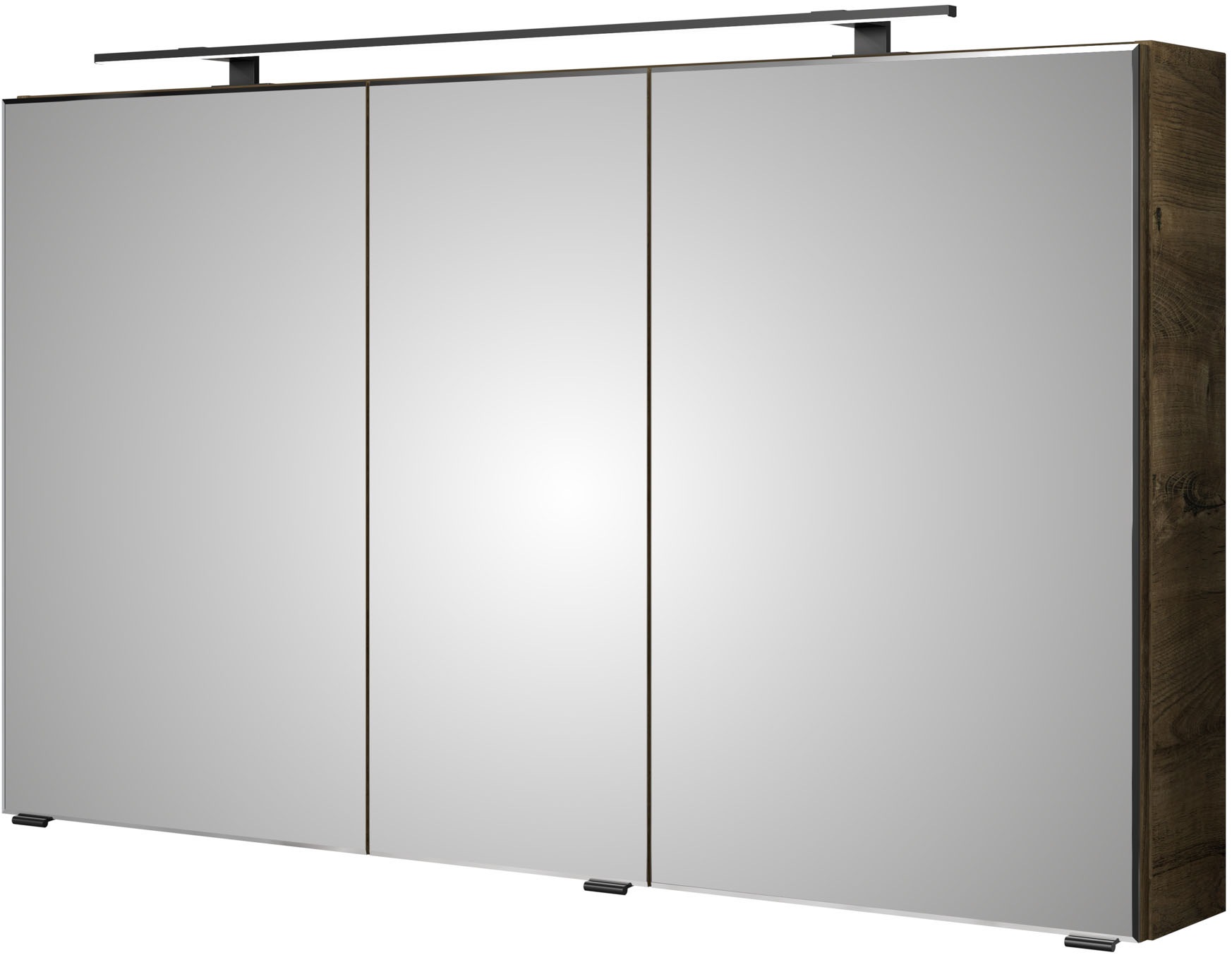 Saphir Spiegelschrank "3 Drehtüren einfach verspiegelt und 6 Glaseinlegeböden" 1 Stk. tlg.