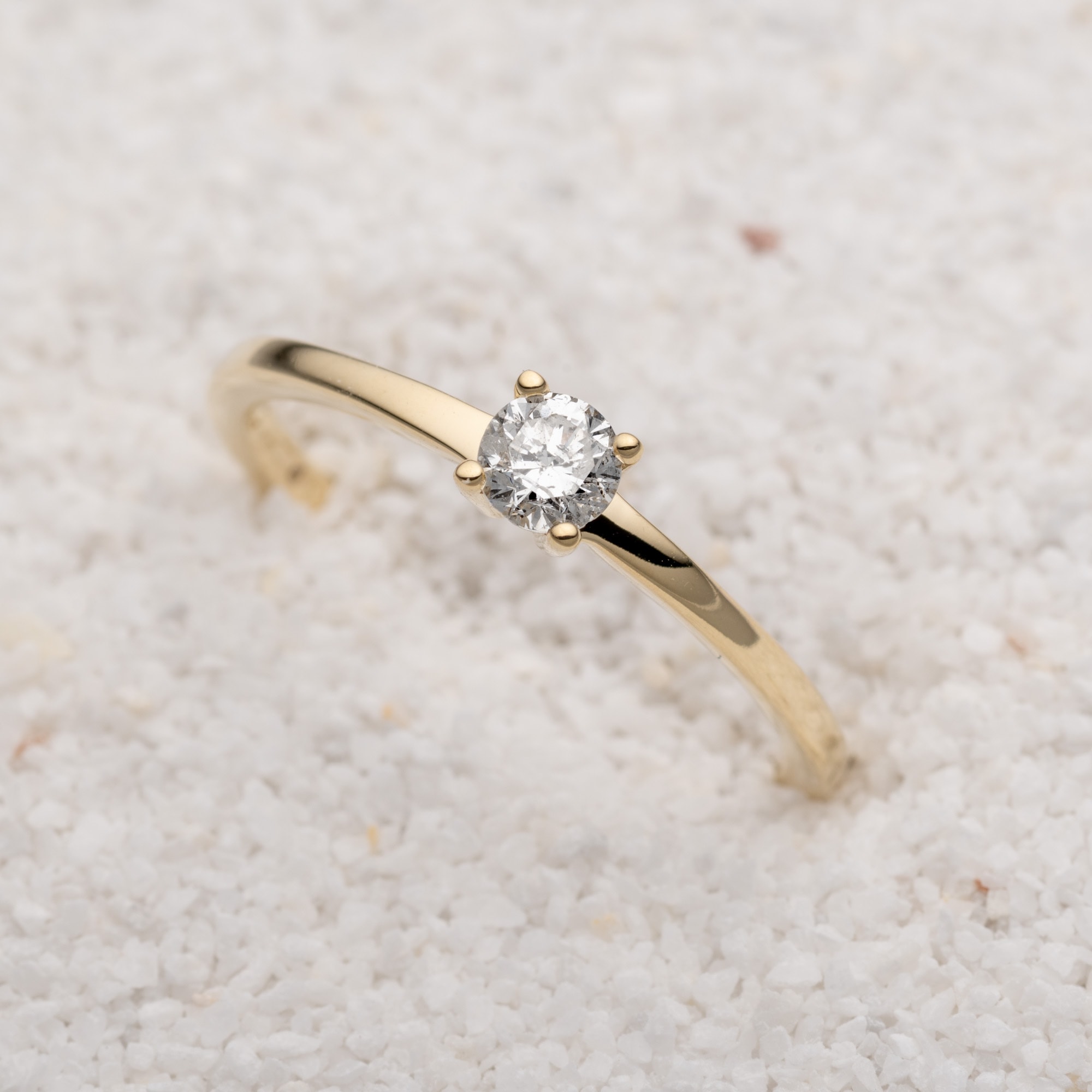 Orolino Fingerring »585/- Gelbgold glanz 1 Brill. 0,25ct. H/P2«