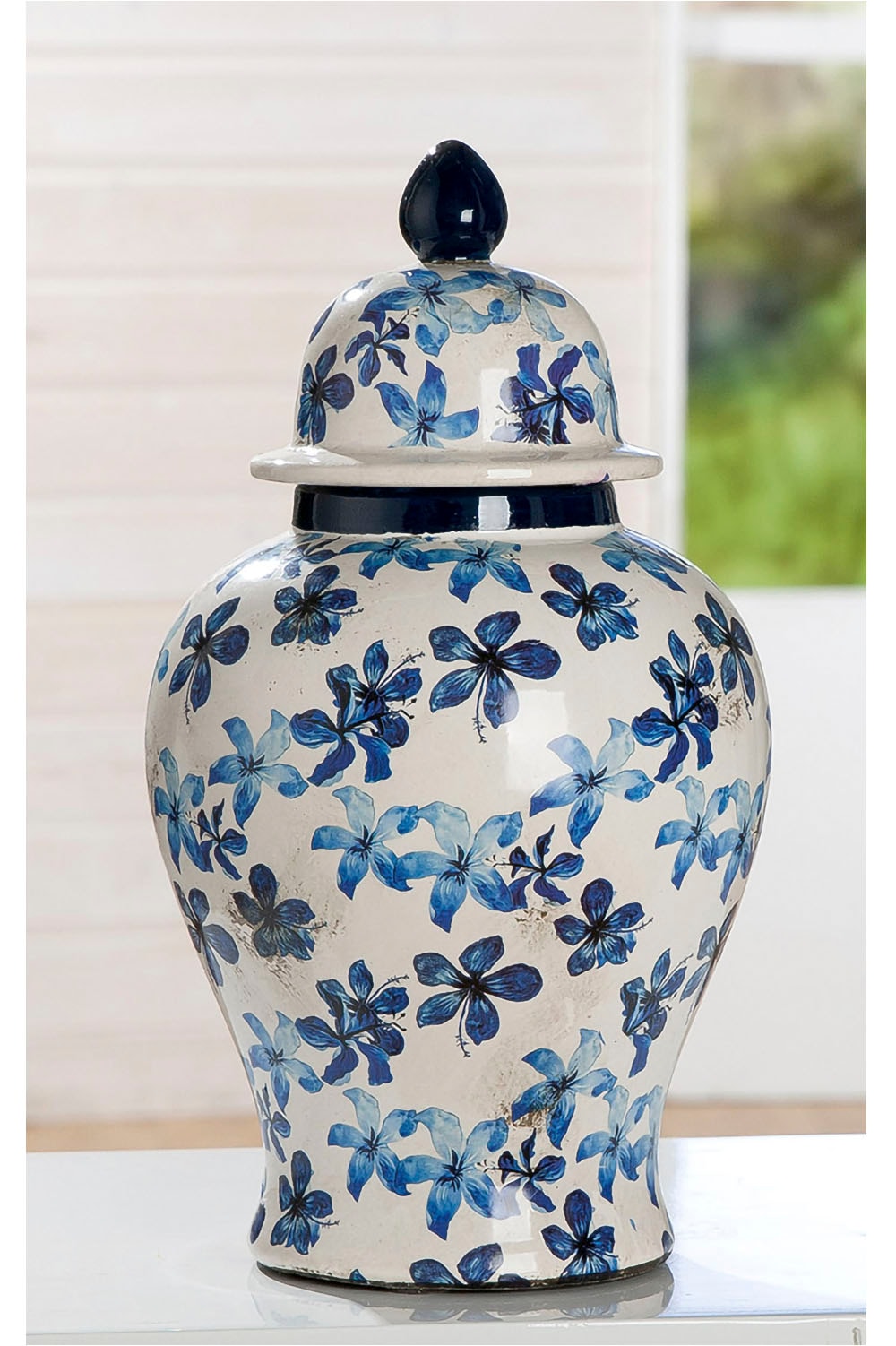 GILDE Dekovase "Deckelvase Streublume, bauchig, Höhe ca. 36 cm", (1 St.), a günstig online kaufen