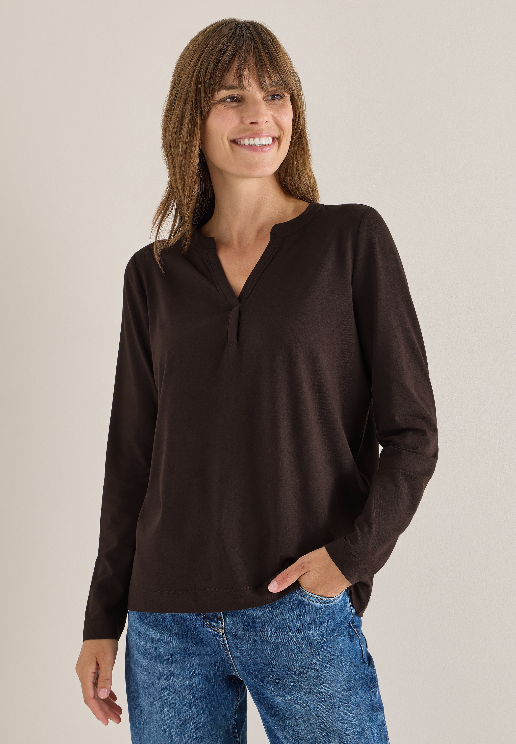 Cecil Langarmshirt, im soften Baumwoll-Mix günstig online kaufen