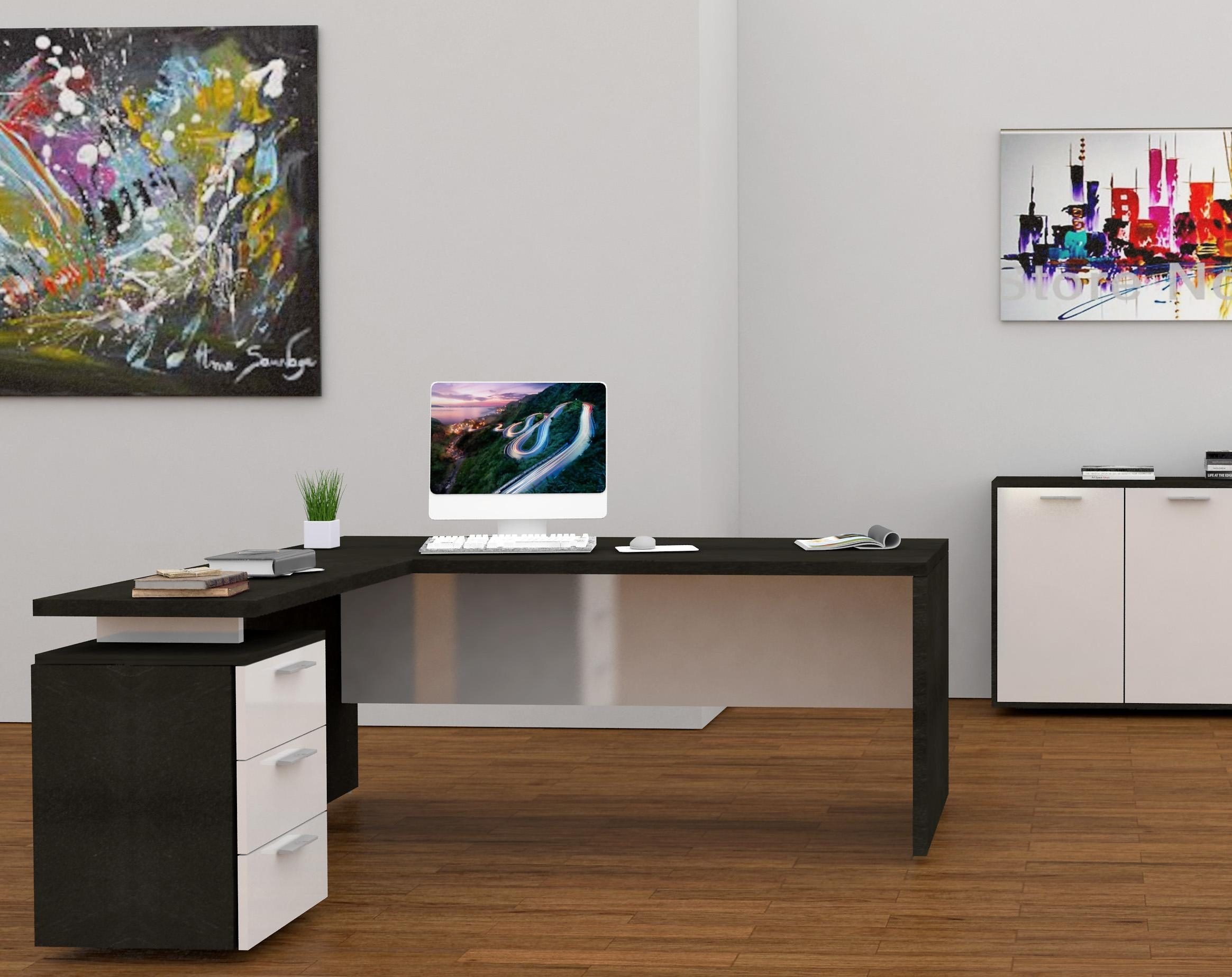 Home affaire Eckschreibtisch "New Selina" Schreibtisch, Schubkästen, mit od günstig online kaufen