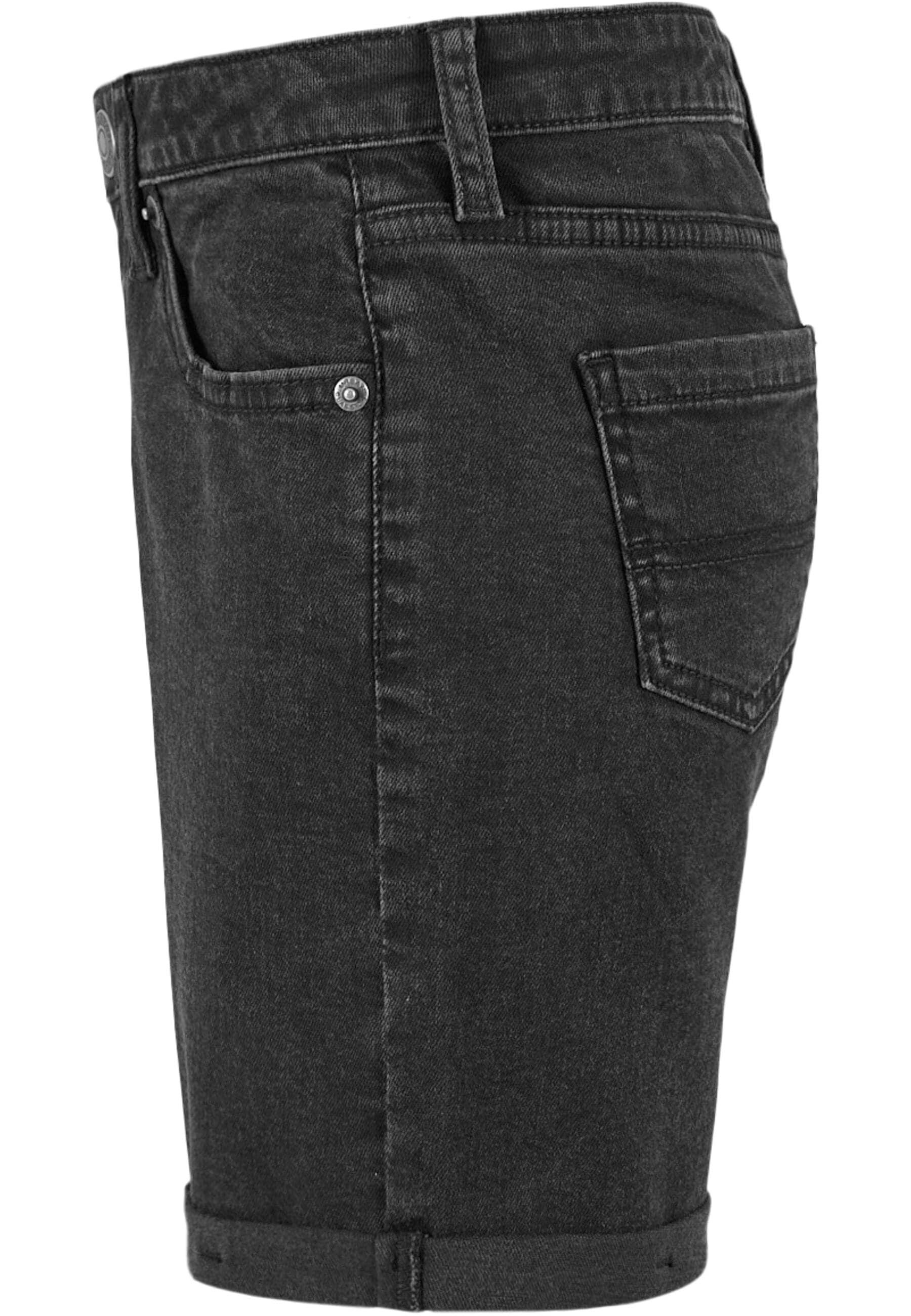URBAN CLASSICS Shorts »Urban Classics Damen Girls Organic Stretch Denim 5 Pocket Shorts«, (1 tlg.)