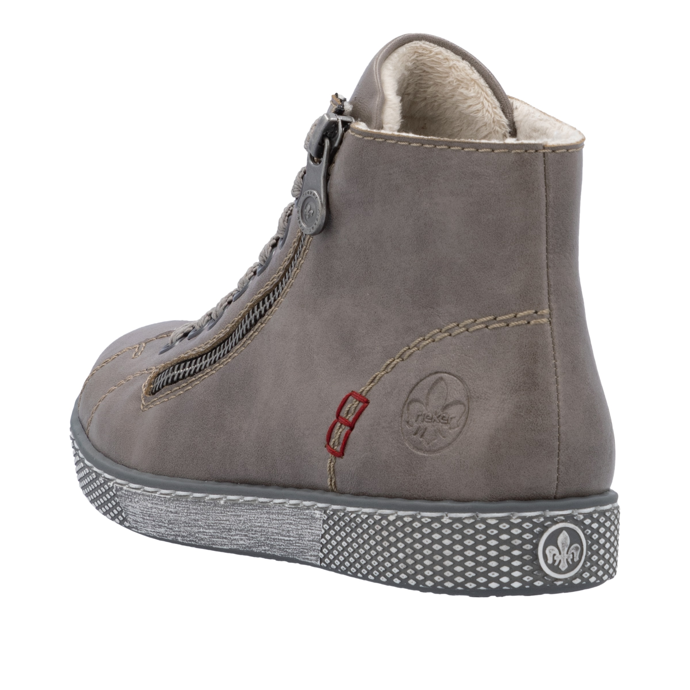 Rieker Schnürboots, Schnürstiefelette, Casual-Boots mit Reißverschluss außen
