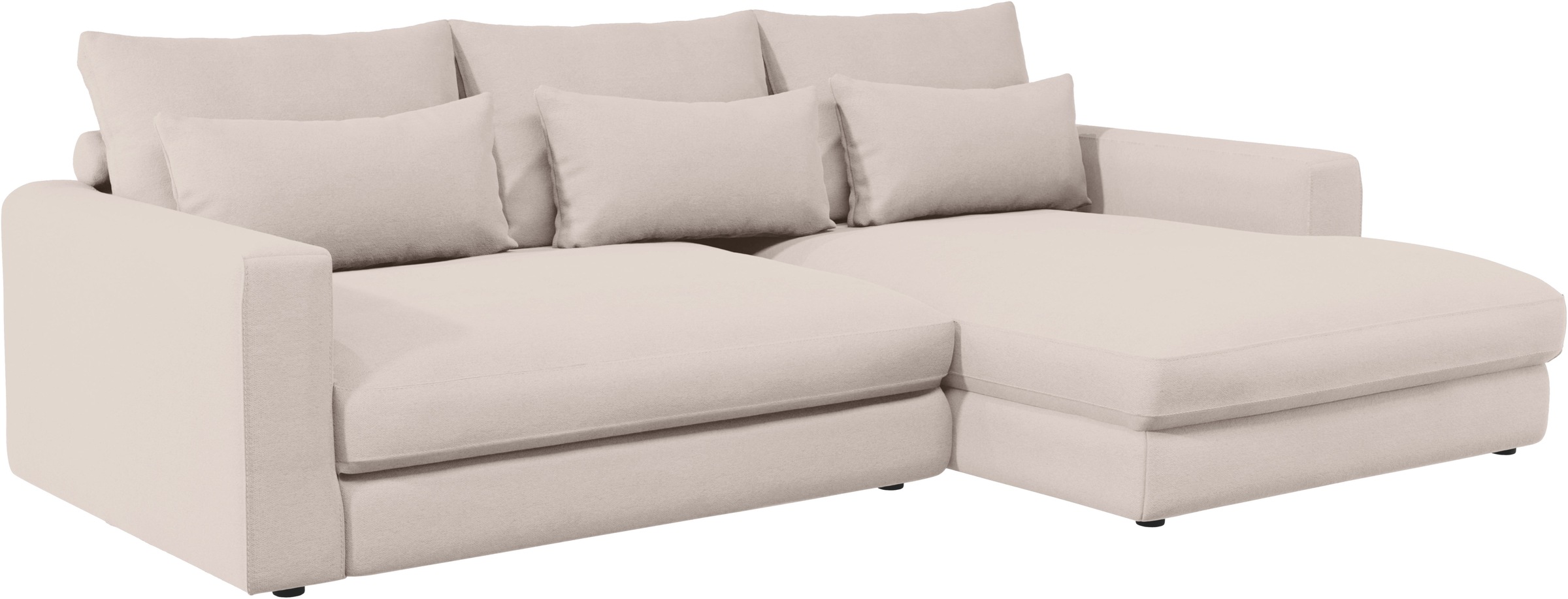 Home affaire Ecksofa »Darwin, viele Kissen, extra tiefe Sitzfläche, 271/89/171 (B(H/T)«, gemütlich und weich, L-Form, mit extra softem Sitzkomfort, Cord